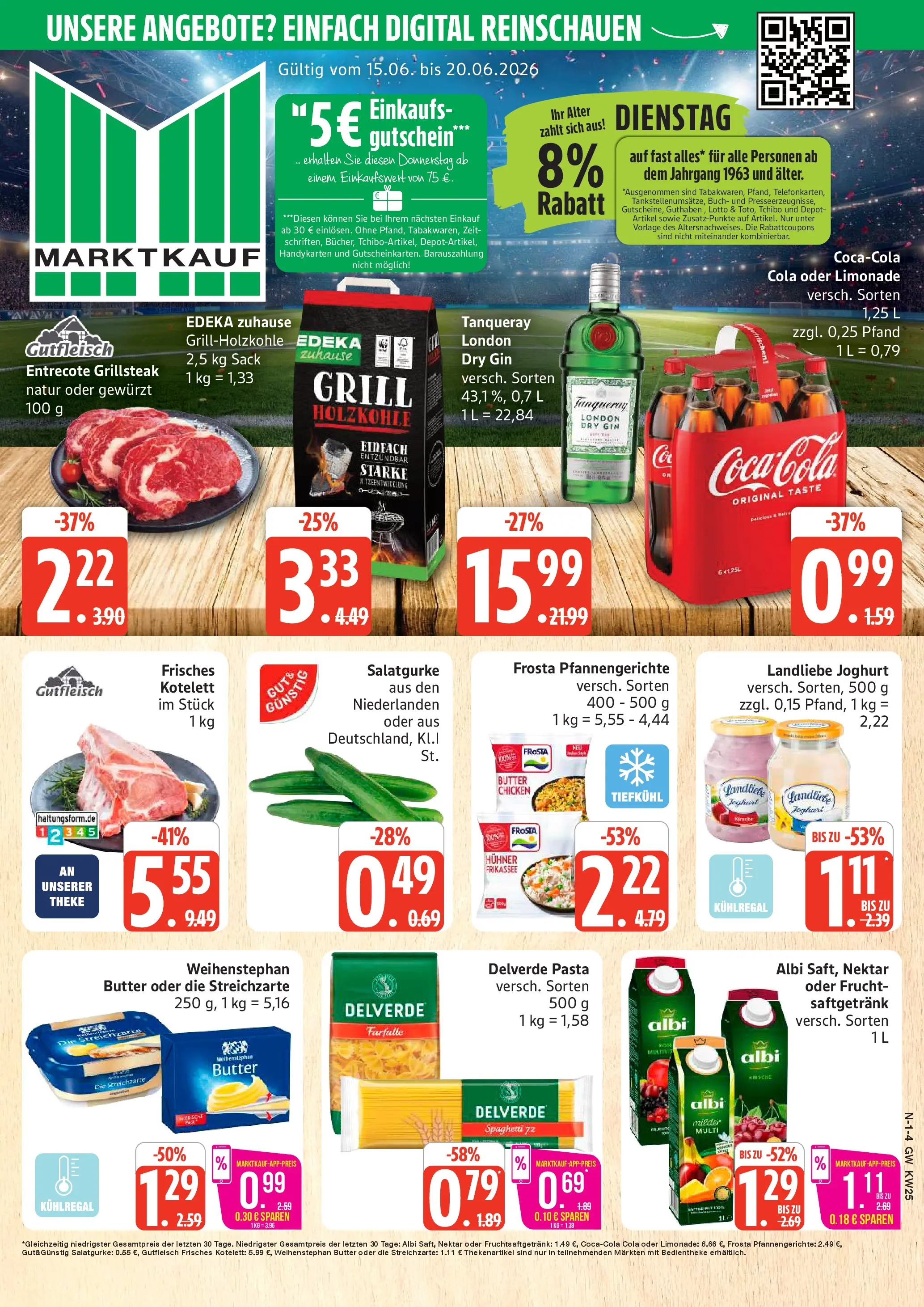 Marktkauf Prospekt Neuenkirchen (ab 14.06.2026) » Angebote online | Seite: 1 | Produkte: Cola, Entrecote, Frosta, Pasta