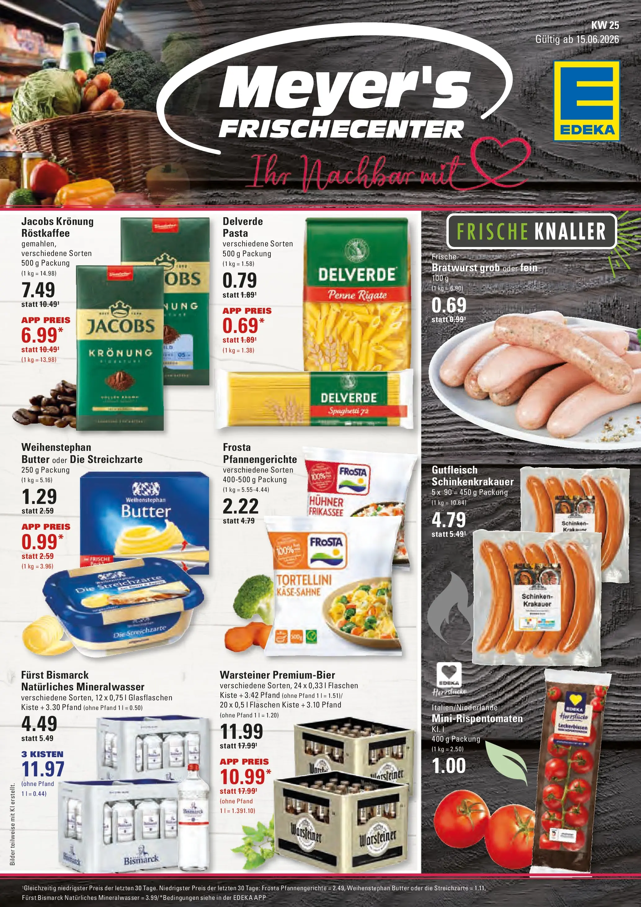 Edeka prospekt Hamburg (ab 14.06.2026) » Angebote Online | Seite: 1 | Produkte: Butter, Mineralwasser, Bilder, Schinken
