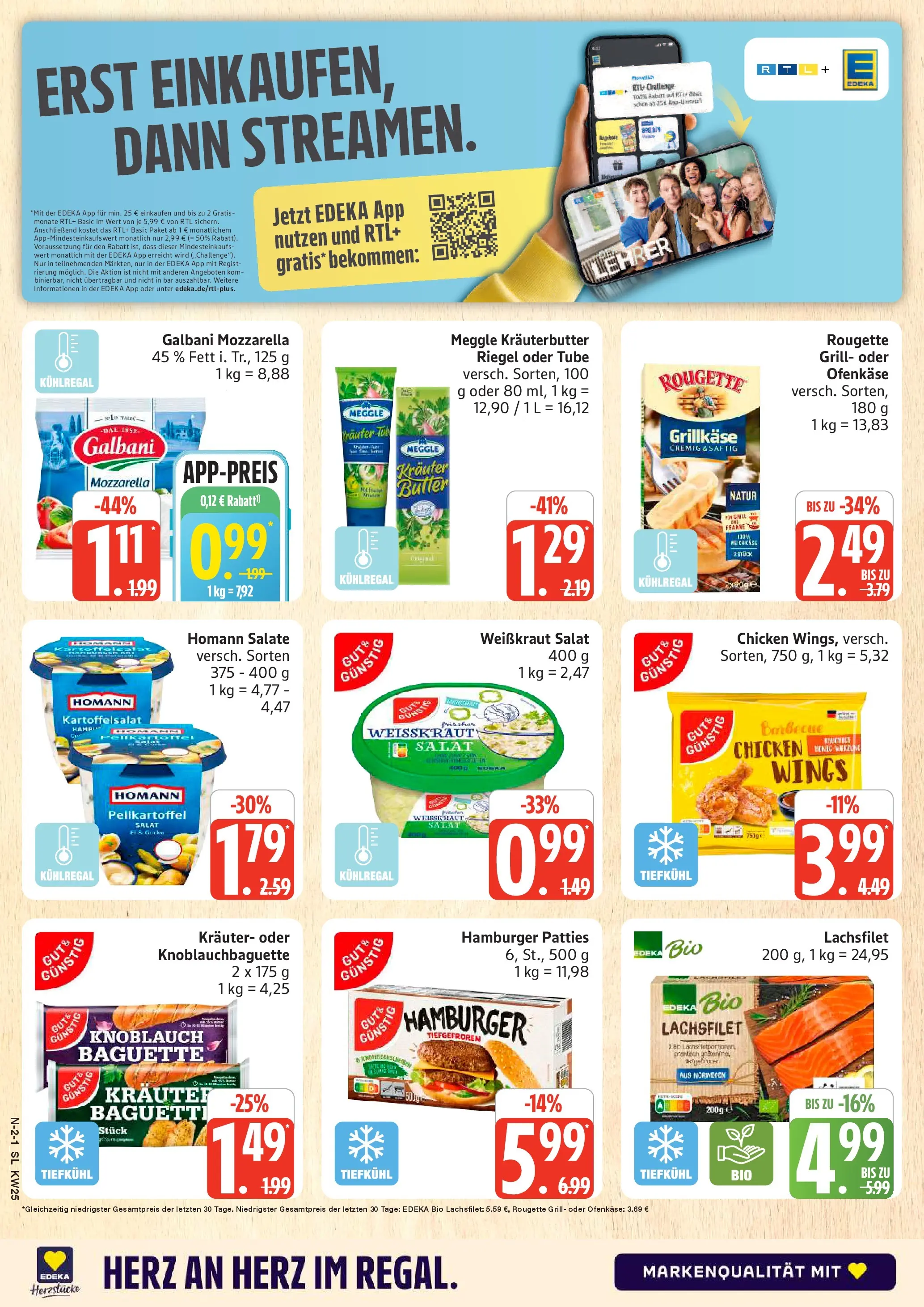 Edeka prospekt Schleswig (ab 14.06.2026) » Angebote Online | Seite: 2 | Produkte: Butter, Baguette, Rougette ofenkase, Salat