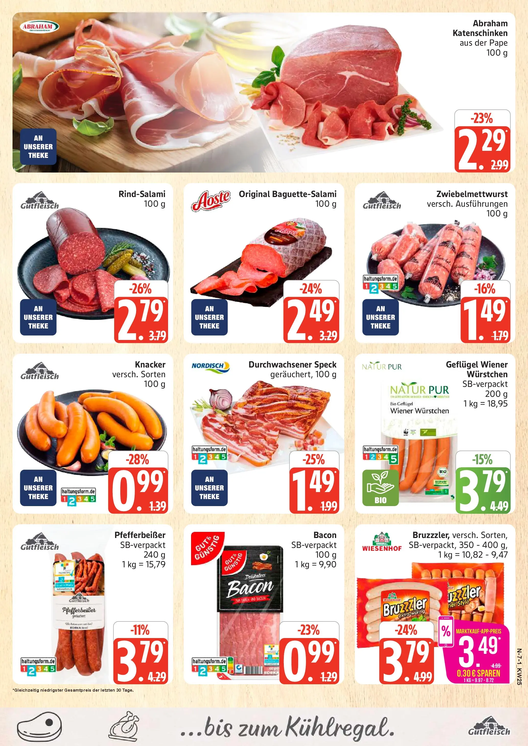 Marktkauf Prospekt Neuenkirchen (ab 14.06.2026) » Angebote online | Seite: 7 | Produkte: Wiener wurstchen, Theke, Salami