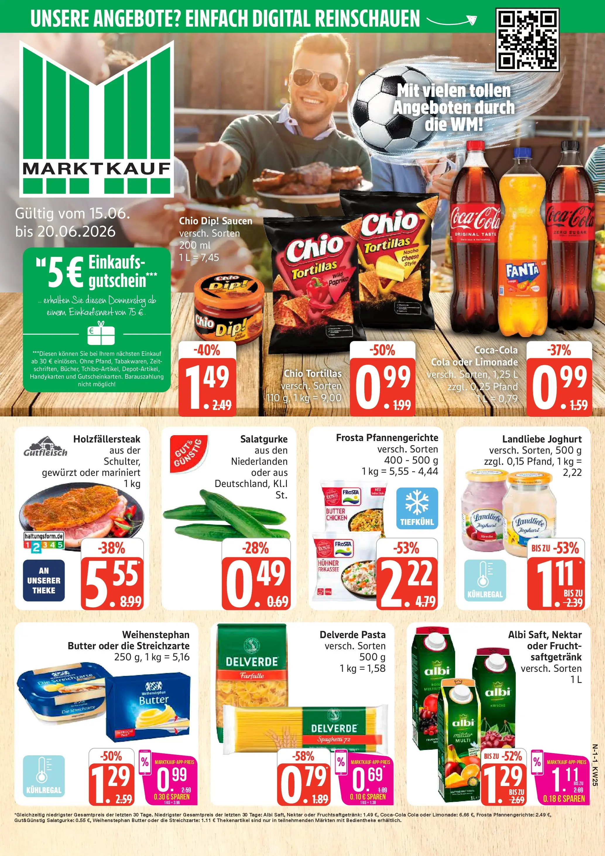 Marktkauf Prospekt Cuxhaven (ab 14.06.2026) » Angebote online | Seite: 1 | Produkte: Cola, Joghurt, Frosta, Chio tortillas