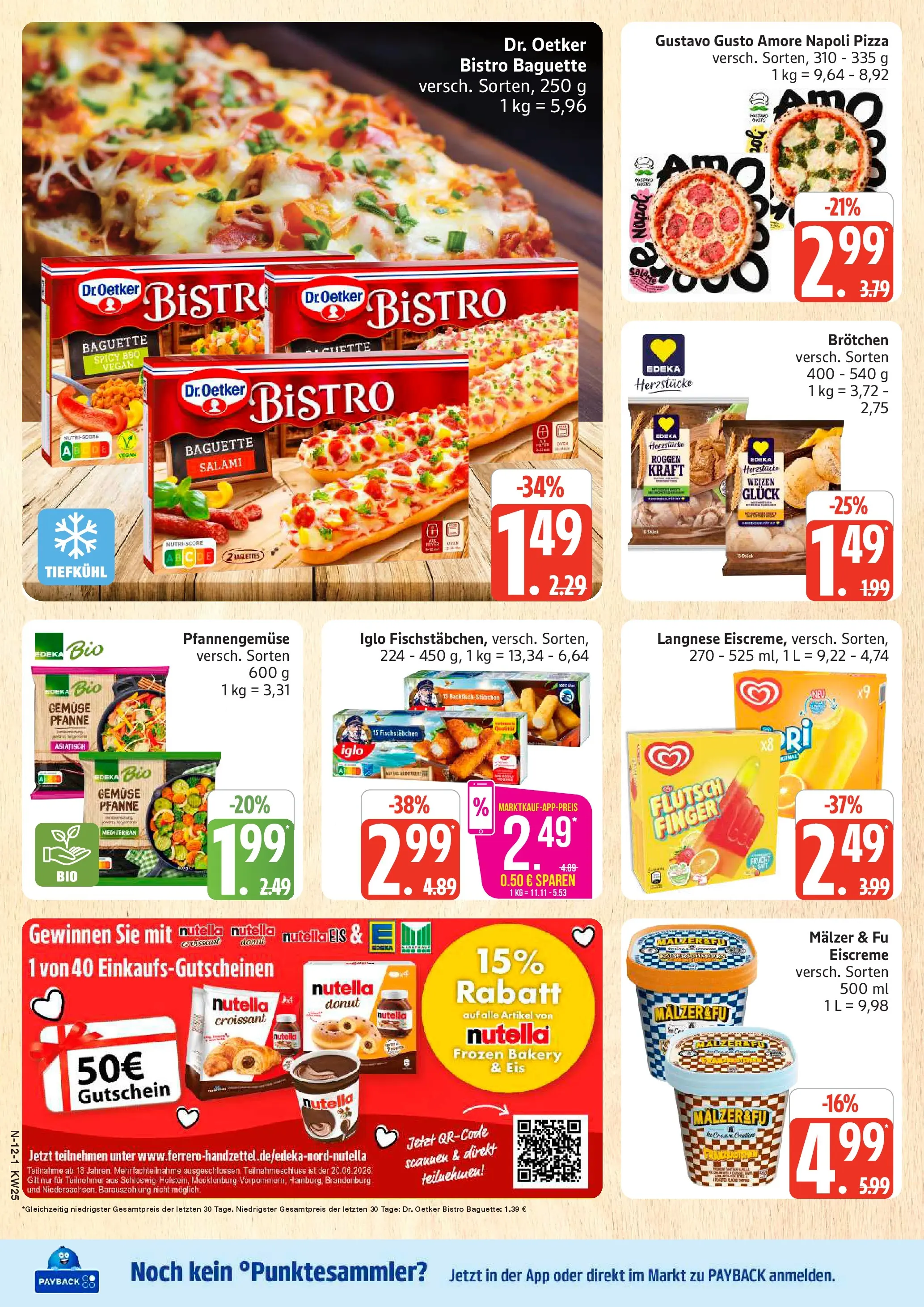Marktkauf Prospekt Neuenkirchen (ab 14.06.2026) » Angebote online | Seite: 12 | Produkte: Iglo, Fischstabchen, Salami, Eis