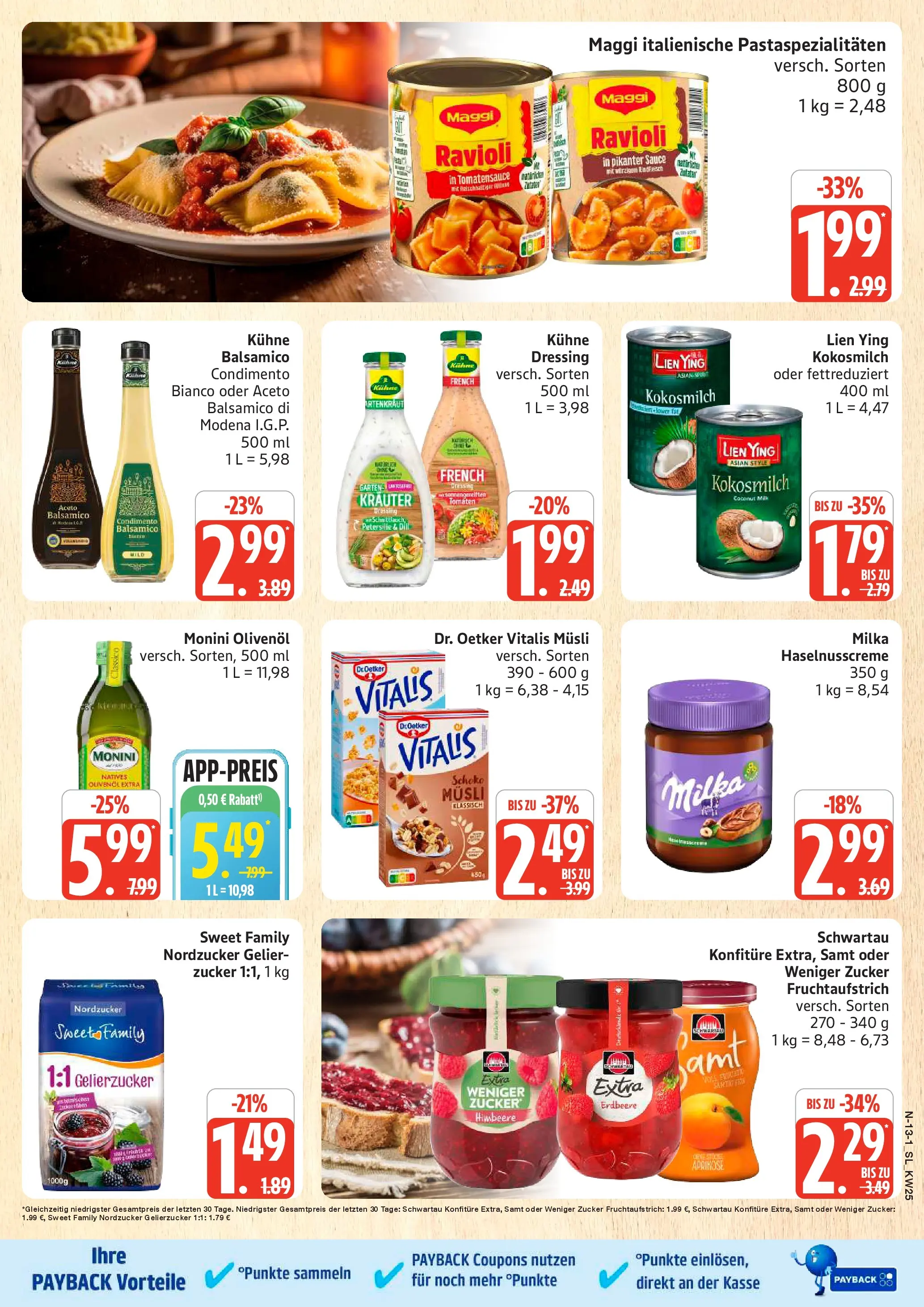 Edeka prospekt Schleswig (ab 14.06.2026) » Angebote Online | Seite: 13 | Produkte: Gelierzucker 1:1, Gelierzucker, Zucker, Pasta
