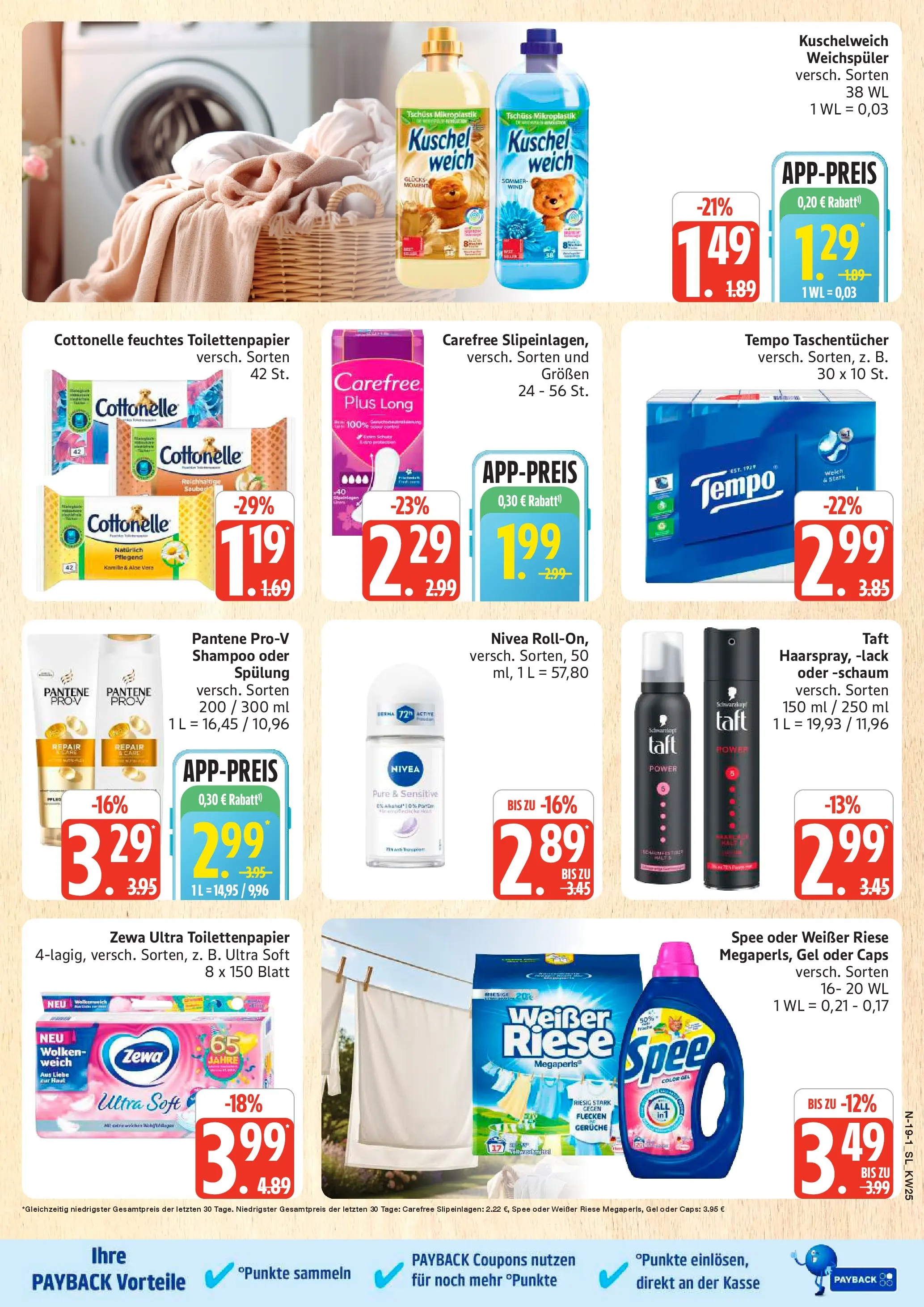 Edeka prospekt Schleswig (ab 14.06.2026) » Angebote Online | Seite: 19 | Produkte: Spülung, Deodorant, Spee, Weichspüler