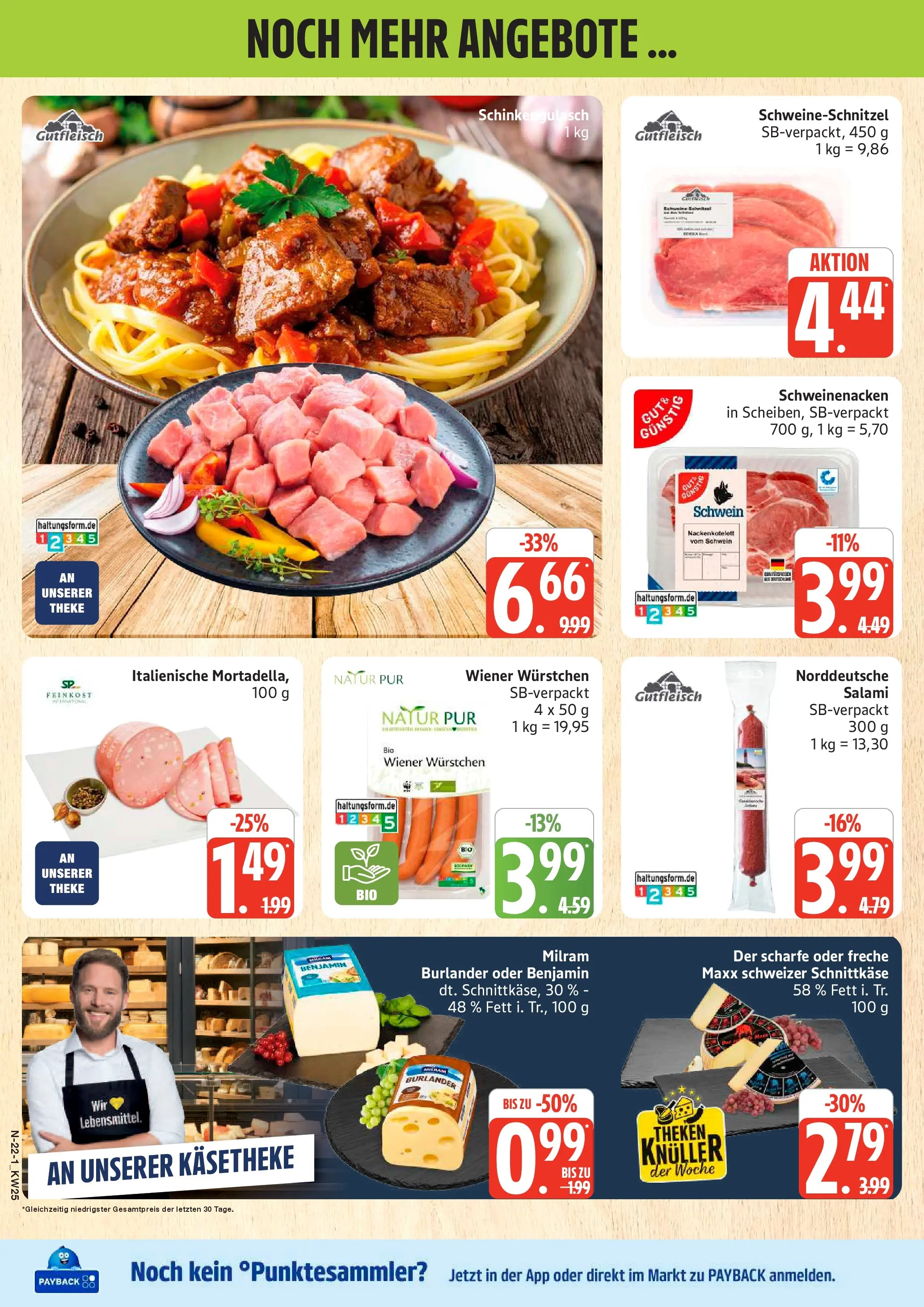 Marktkauf Prospekt Neuenkirchen (ab 14.06.2026) » Angebote online | Seite: 22 | Produkte: Theke, Schweinenacken, Milram, Salami