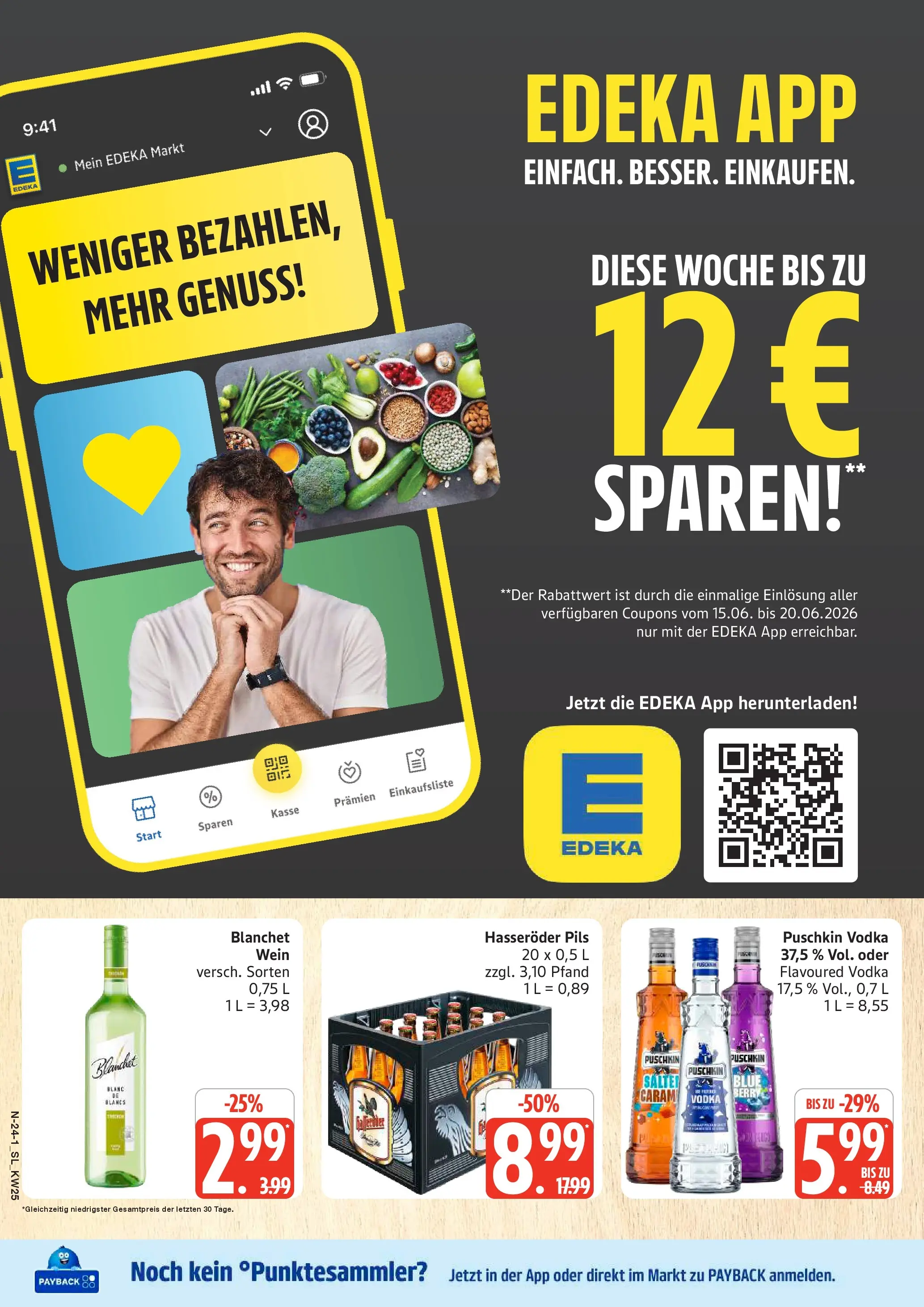 Edeka prospekt Schleswig (ab 14.06.2026) » Angebote Online | Seite: 24 | Produkte: Pils, Wein, Vodka, Hasseröder