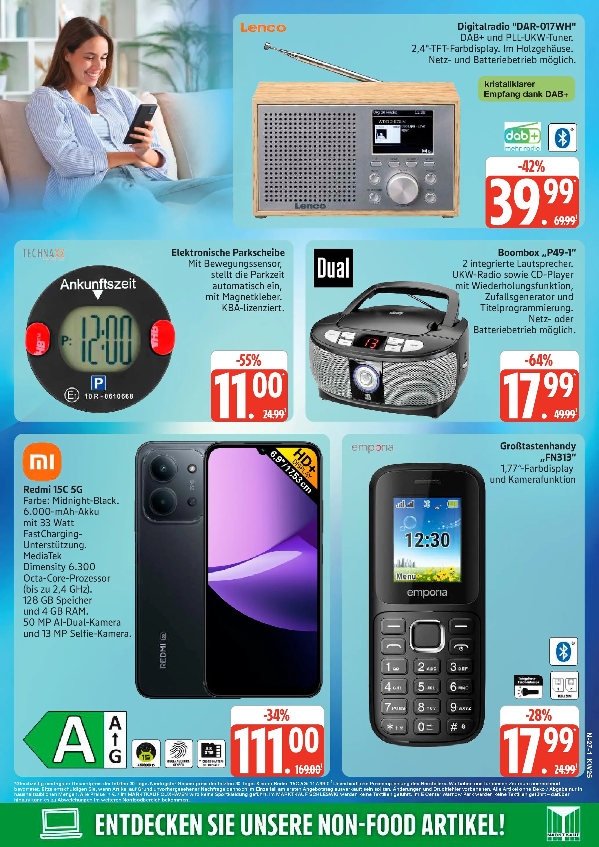Marktkauf Prospekt Neuenkirchen (ab 14.06.2026) » Angebote online | Seite: 27 | Produkte: Xiaomi, Smartphone, Radio