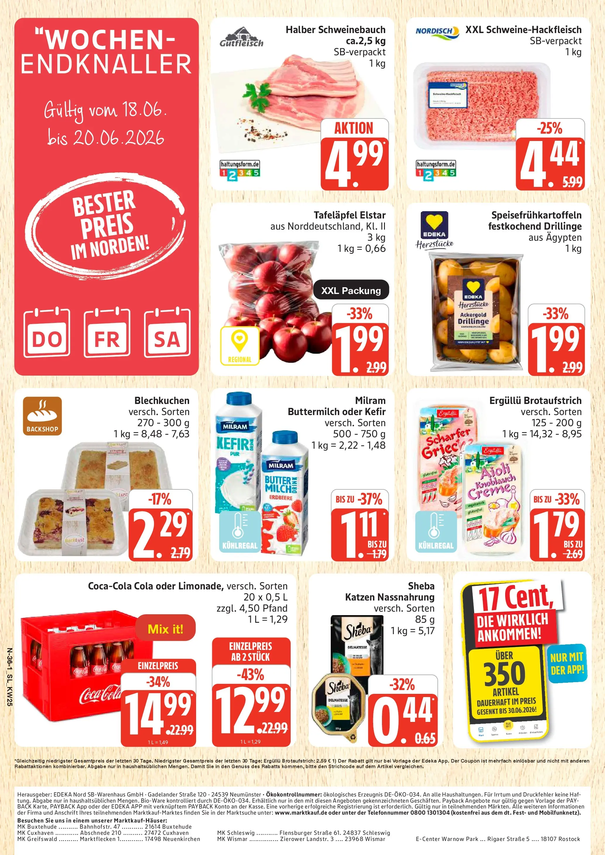 Edeka prospekt Schleswig (ab 14.06.2026) » Angebote Online | Seite: 36 | Produkte: Coca cola, Limonade, Flensburger, Milram