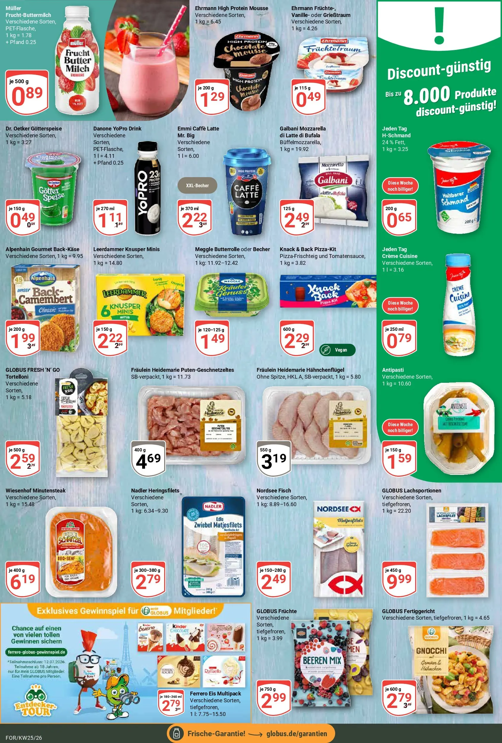 Globus Prospekt Forchheim (ab 15.06.2026) » Angebote online | Seite: 11 | Produkte: Hahnchen, Butter, Leerdammer, Fisch