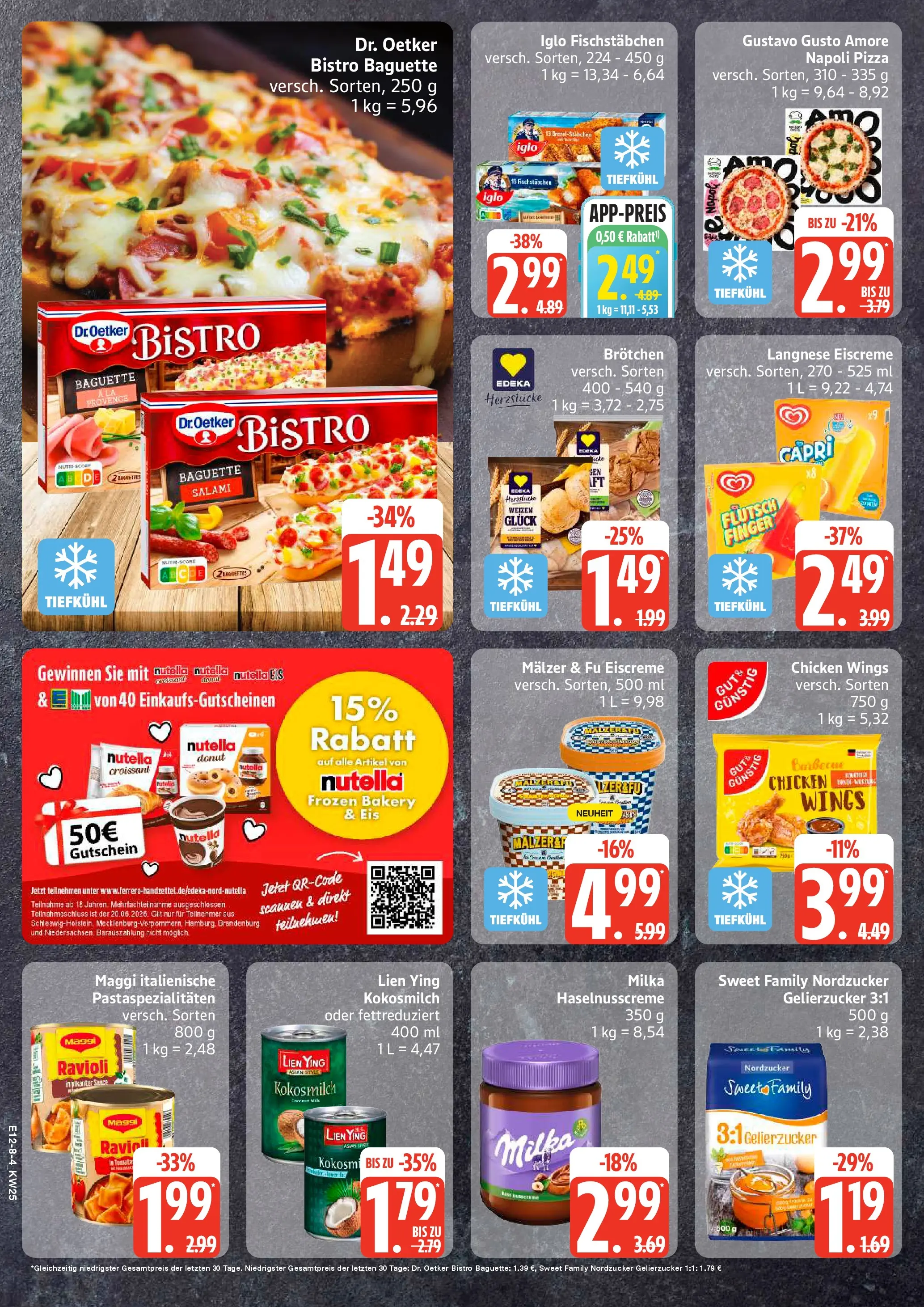 Edeka prospekt Rostock-Gehlsdorf (ab 14.06.2026) » Angebote Online | Seite: 8 | Produkte: Maggi, Baguette, Salami, Eis