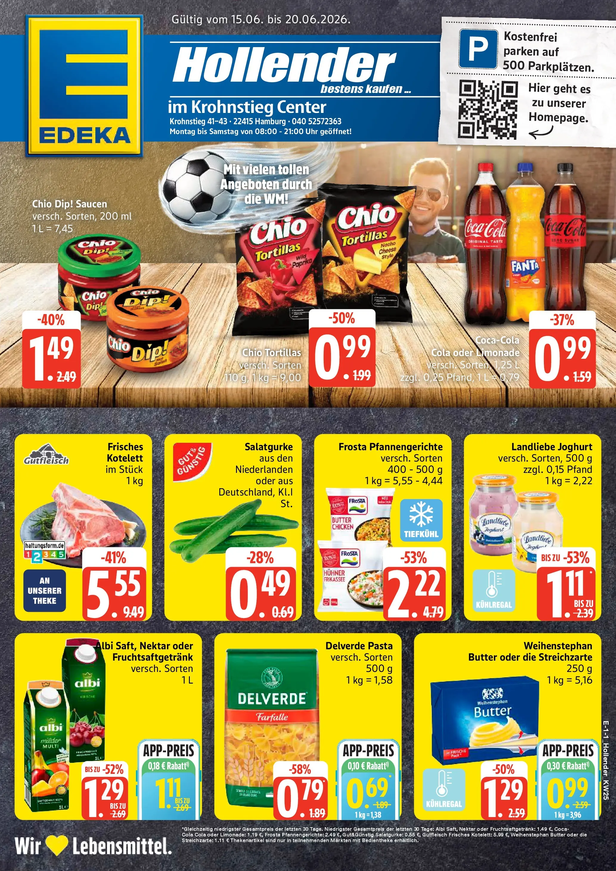 Edeka prospekt Hamburg (ab 14.06.2026) » Angebote Online | Seite: 1 | Produkte: Fanta, Paprika, Chio tortillas, Chips