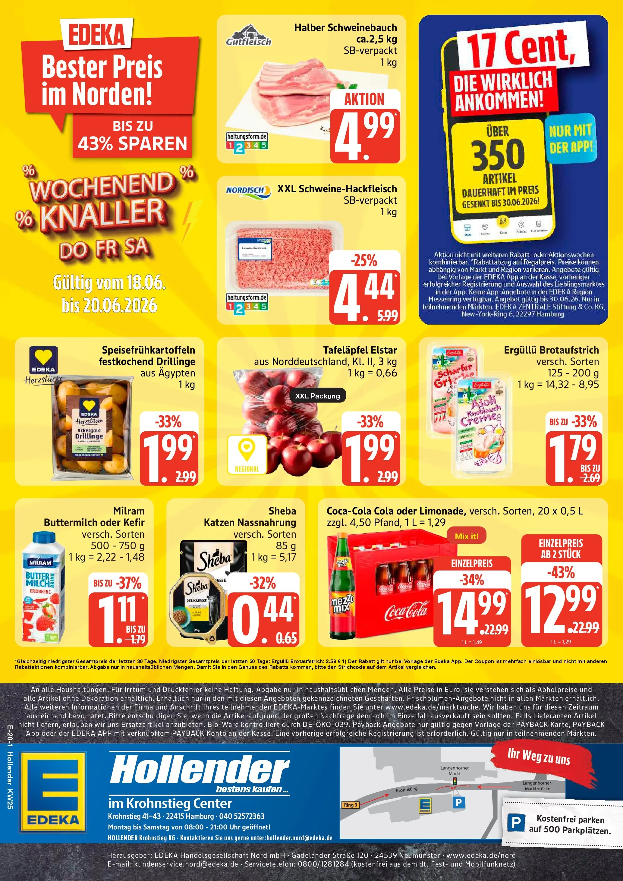 Edeka prospekt Hamburg (ab 14.06.2026) » Angebote Online | Seite: 27 | Produkte: Sheba, Milram, Knoblauch, Uhr