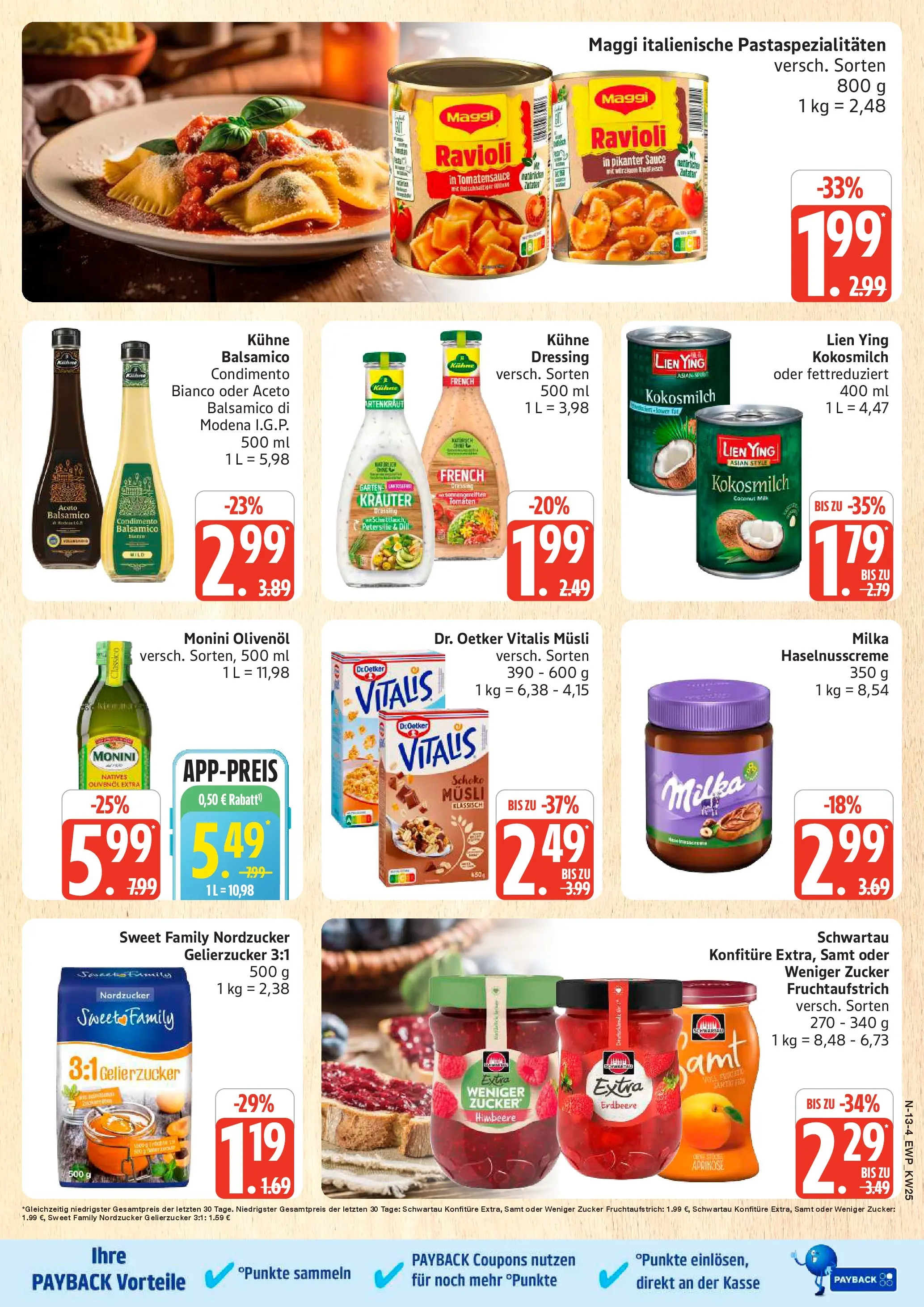Edeka Prospekt Rostock (ab 14.06.2026) » Angebote Online | Seite: 13 | Produkte: Olivenol, Zucker, Petersilie, Dill