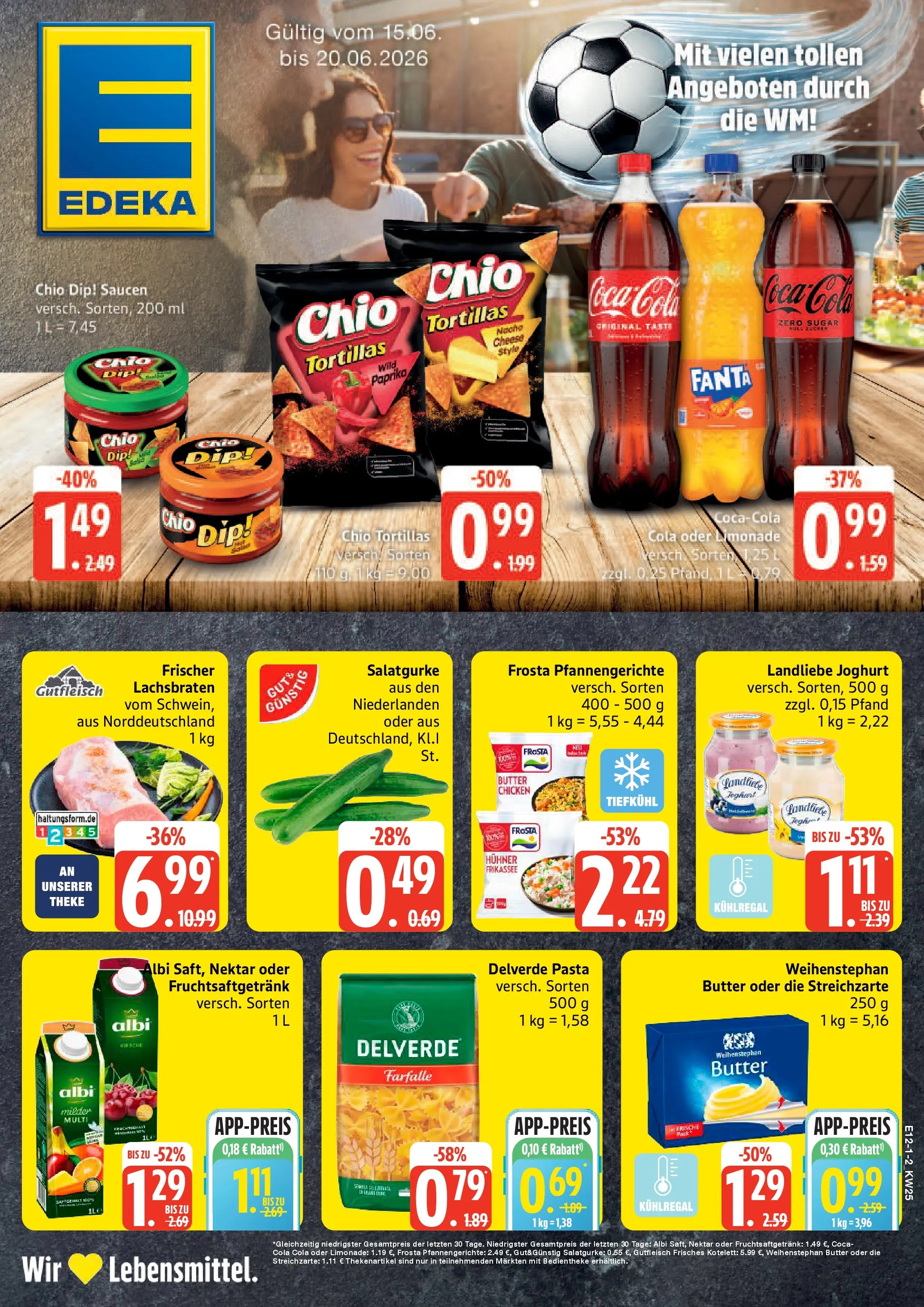 Edeka prospekt Sterup (ab 14.06.2026) » Angebote Online | Seite: 1 | Produkte: Coca cola, Fanta, Butter, Joghurt