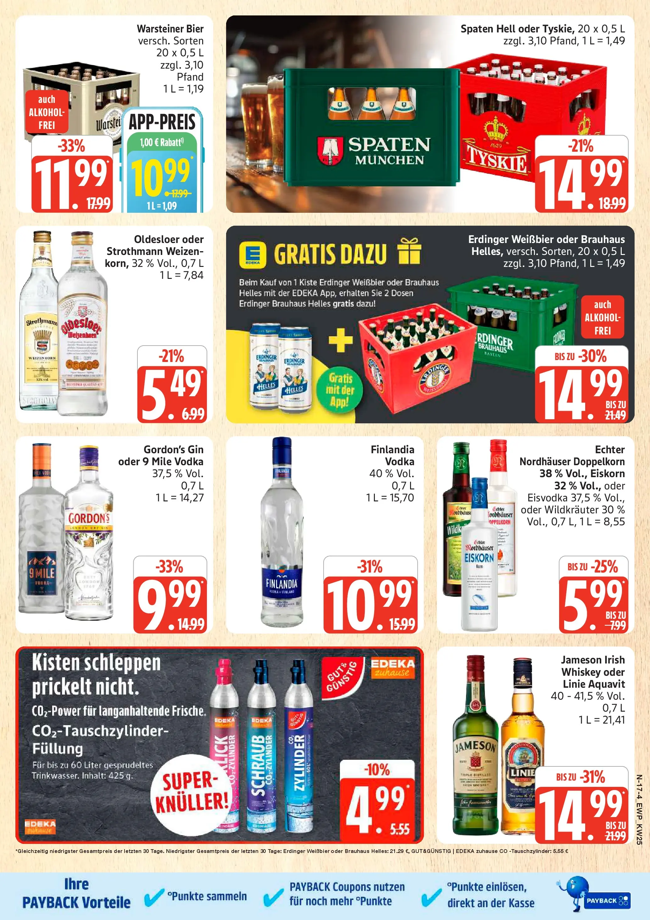 Edeka Prospekt Rostock (ab 14.06.2026) » Angebote Online | Seite: 17 | Produkte: Gordon's gin, Tyskie, Weißbier, Vodka