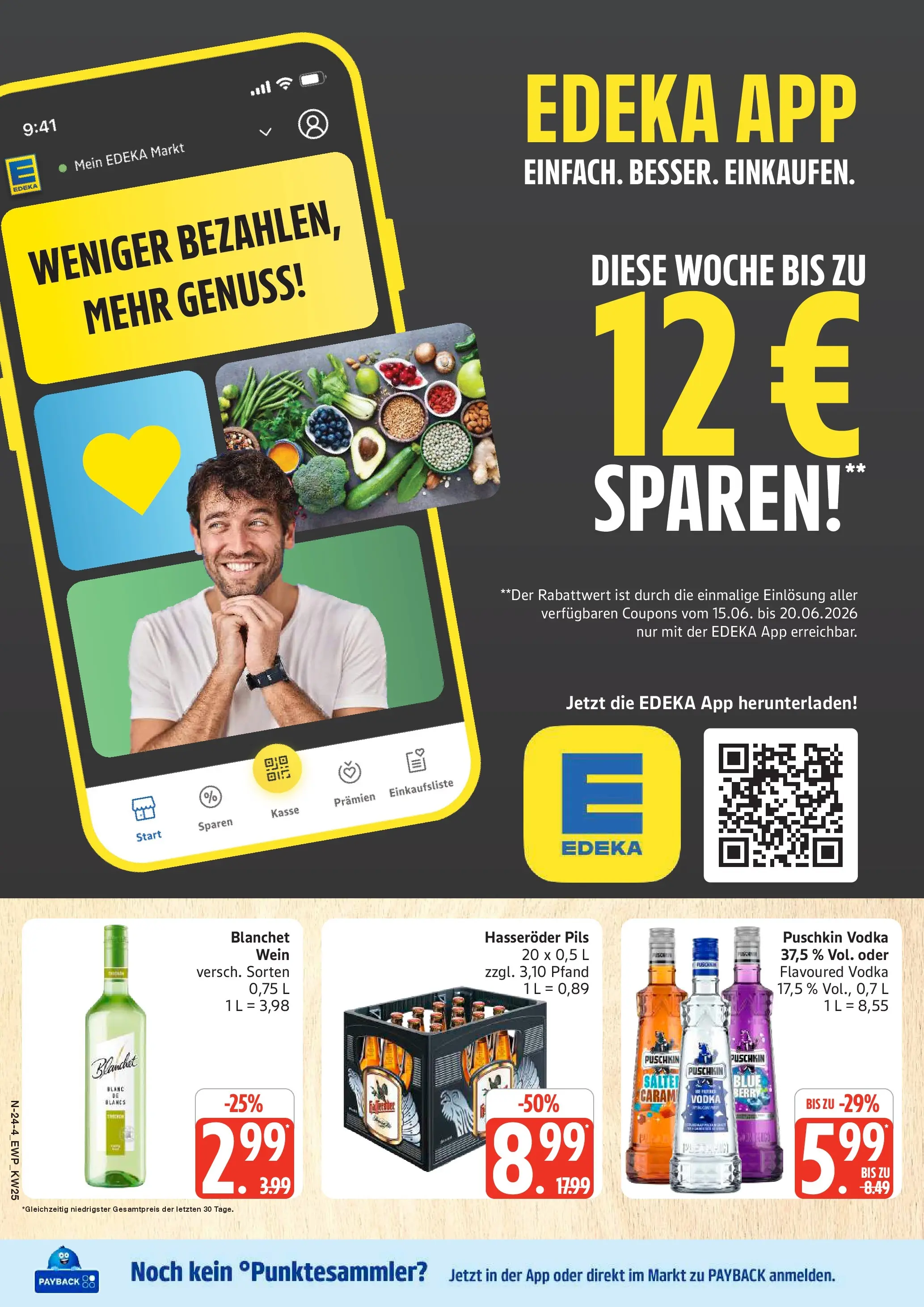 Edeka Prospekt Rostock (ab 14.06.2026) » Angebote Online | Seite: 24 | Produkte: Pils, Wein, Vodka, Hasseröder