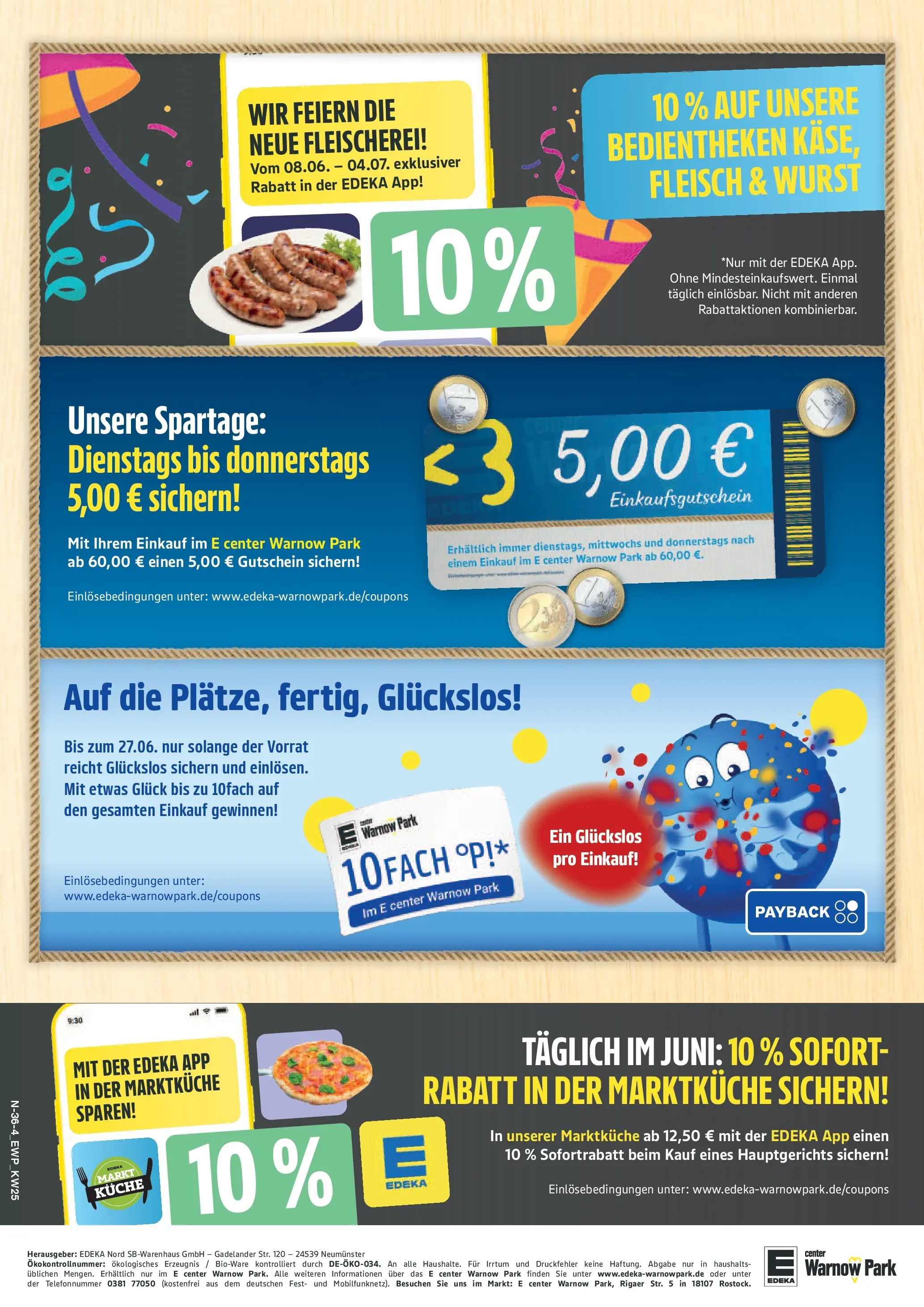 Edeka Prospekt Rostock (ab 14.06.2026) » Angebote Online | Seite: 36 | Produkte: Küche, Wurst, Fleisch