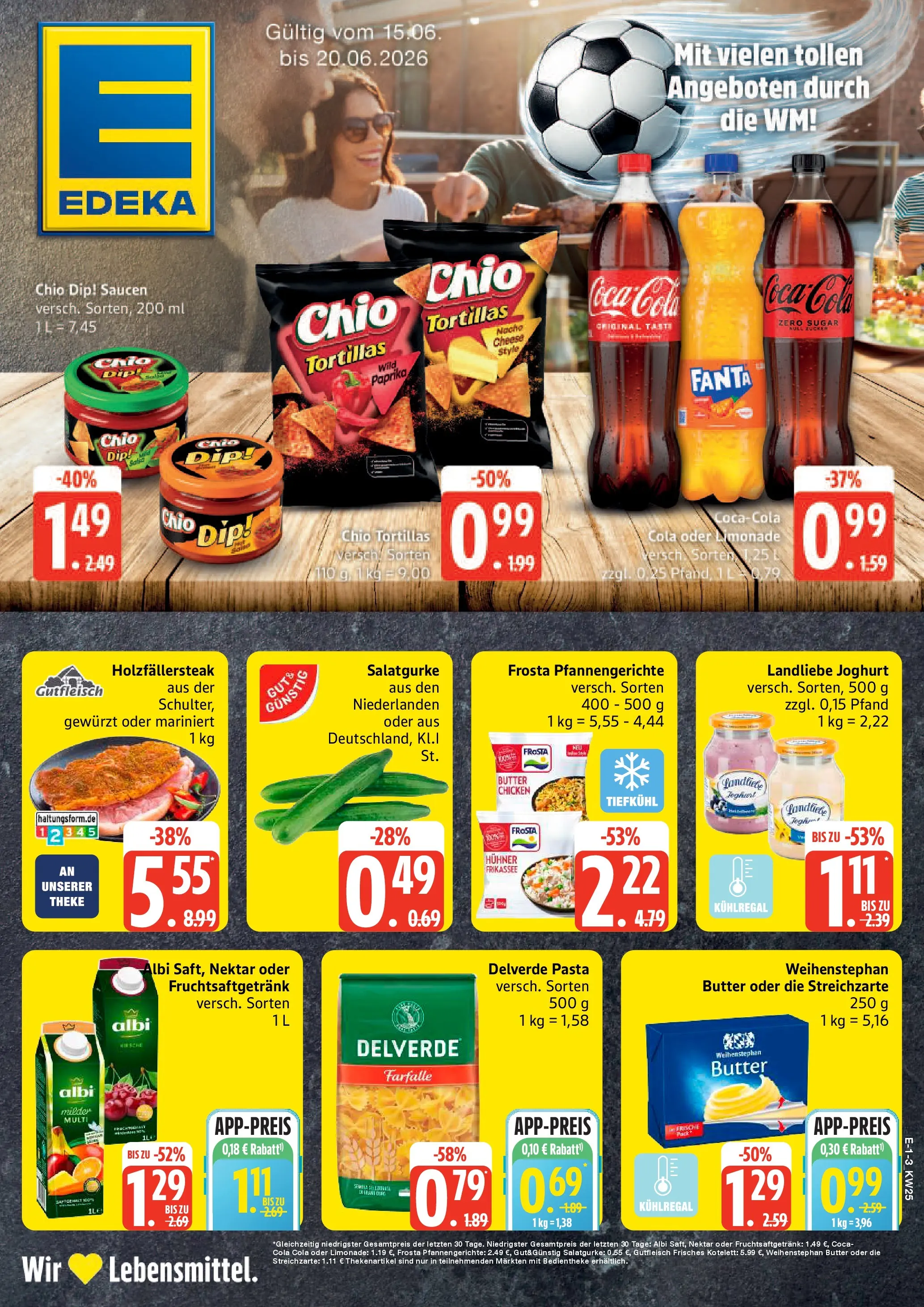 Edeka prospekt Elmshorn (ab 14.06.2026) » Angebote Online | Seite: 1 | Produkte: Coca cola, Fanta, Butter, Theke
