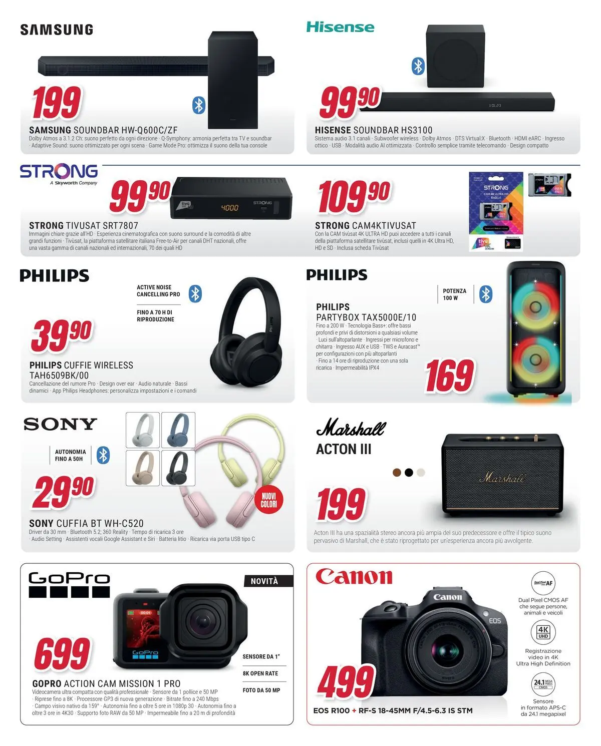 ﻿Trony volantino dal ﻿11/06/2026﻿ > ﻿Anteprima | Pagina: 10 | Prodotti: Telecomando, Action cam, USB, Batteria