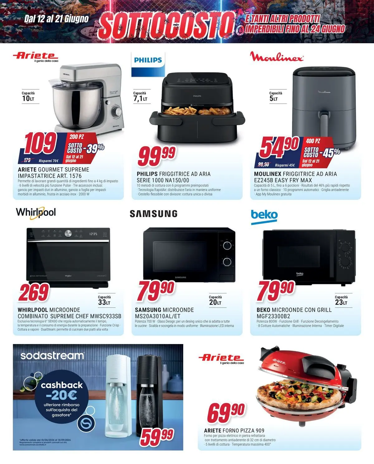 ﻿Trony volantino dal ﻿11/06/2026﻿ > ﻿Anteprima | Pagina: 12 | Prodotti: Microonde, Gasatore, Forno, Samsung