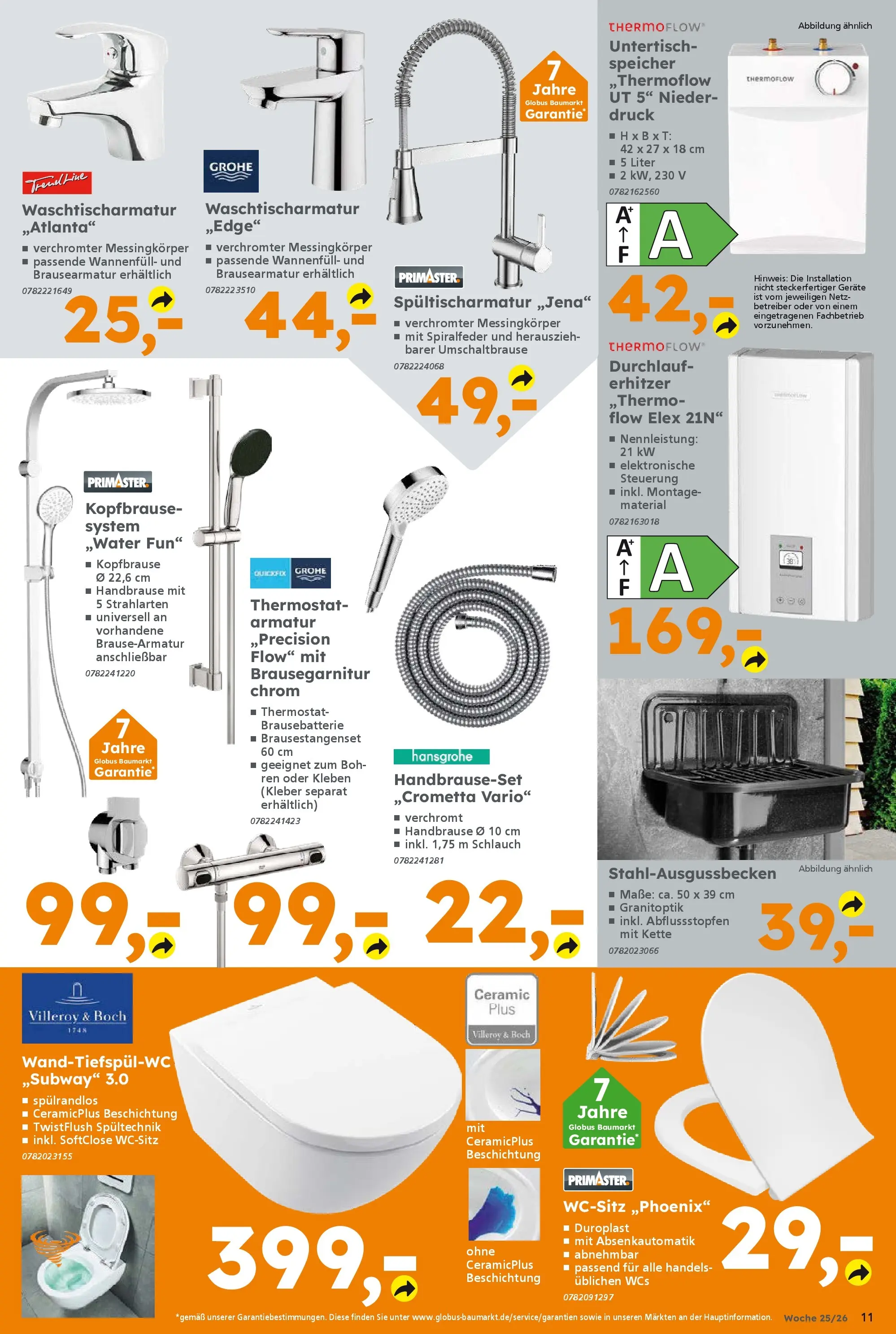 Globus Baumarkt Prospekt Ilmenau (ab 14.06.2026) zum Blättern | Seite: 11 | Produkte: Armatur