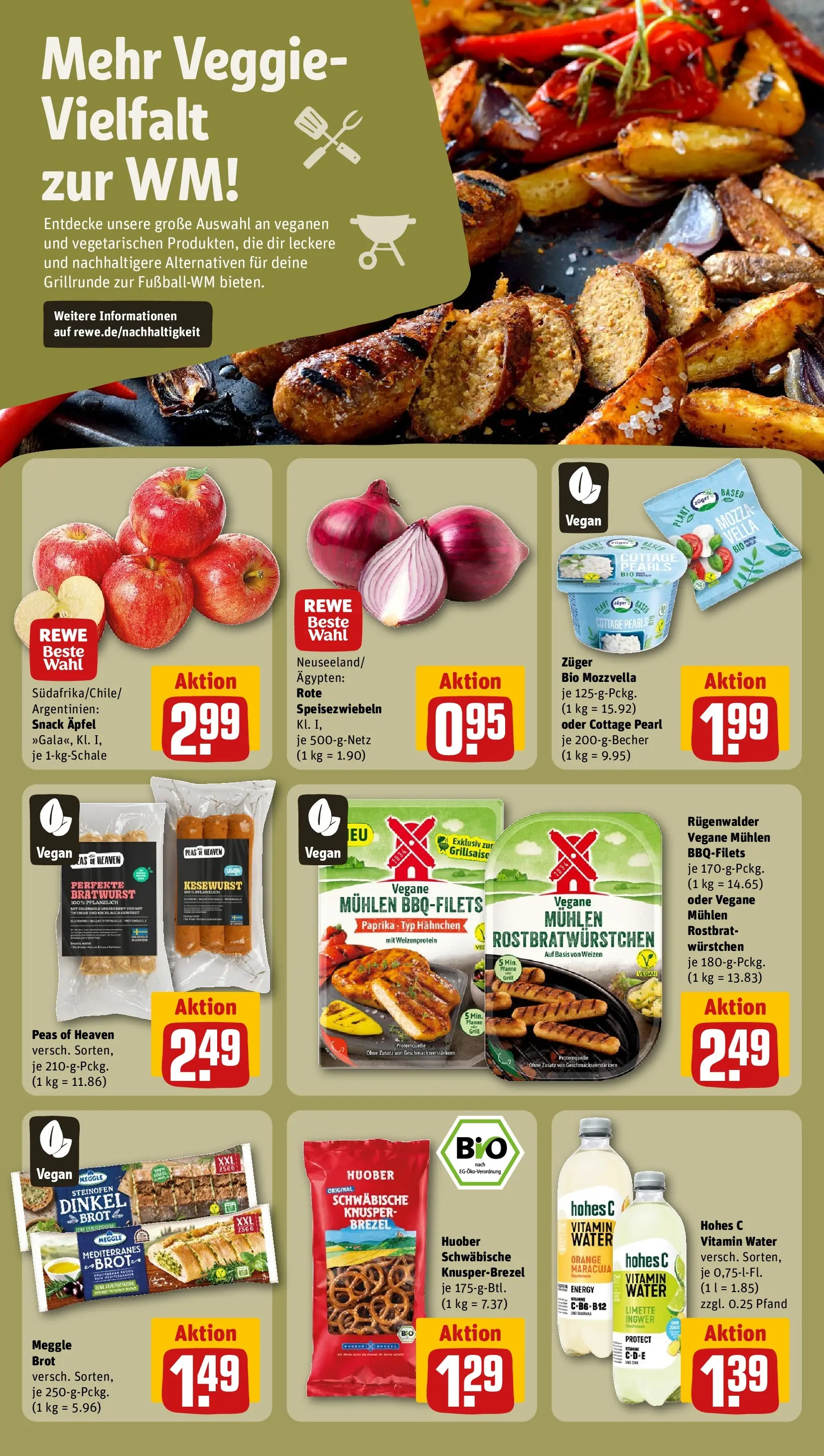 REWE Prospekt ab 08.06.2026 zum Blättern » Angebote | Seite: 17 | Produkte: Bratwurst, Äpfel, Limette, Brot
