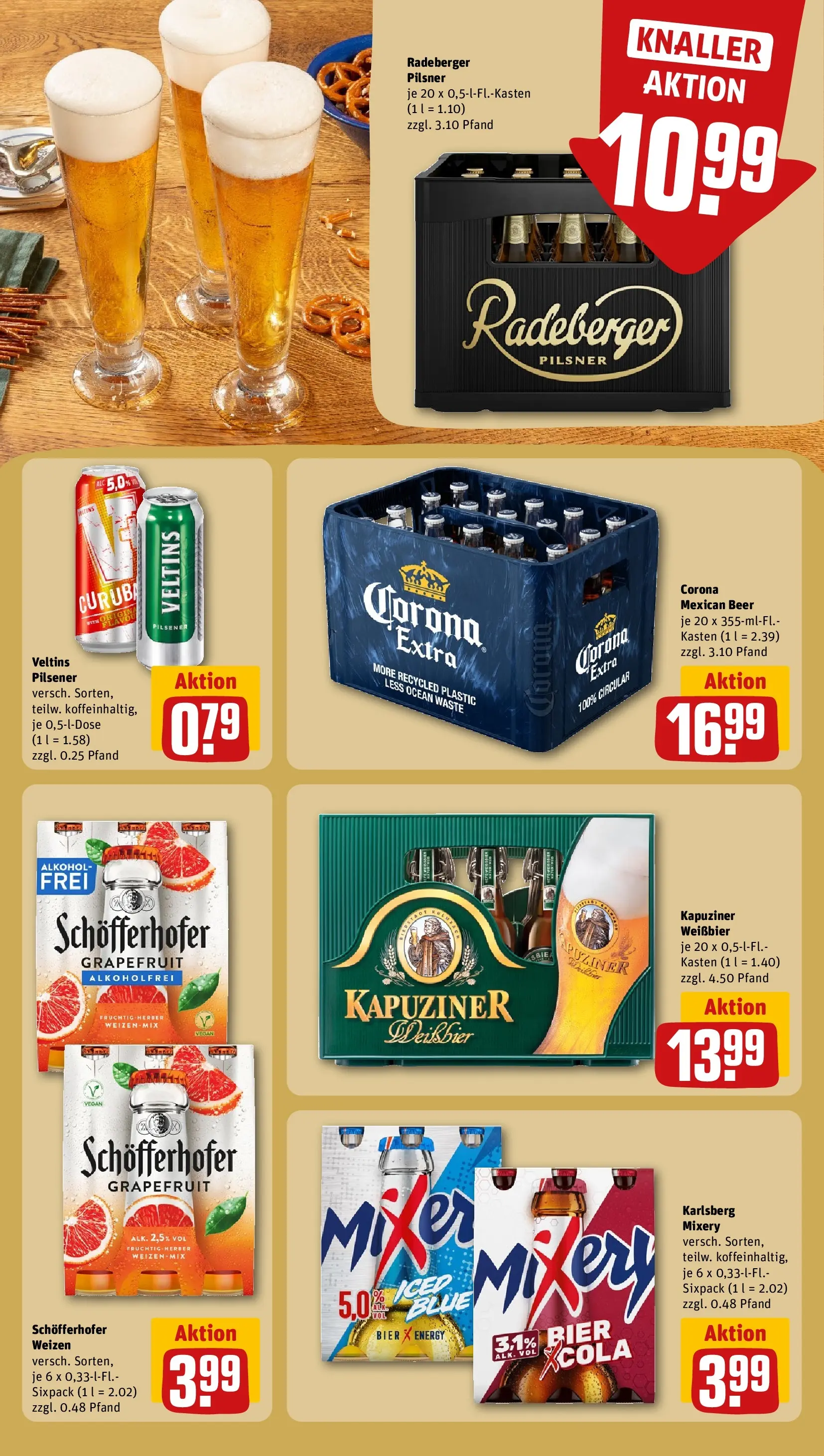 REWE Prospekt ab 08.06.2026 zum Blättern » Angebote | Seite: 19 | Produkte: Weißbier, Grapefruit, Mixery, Veltins