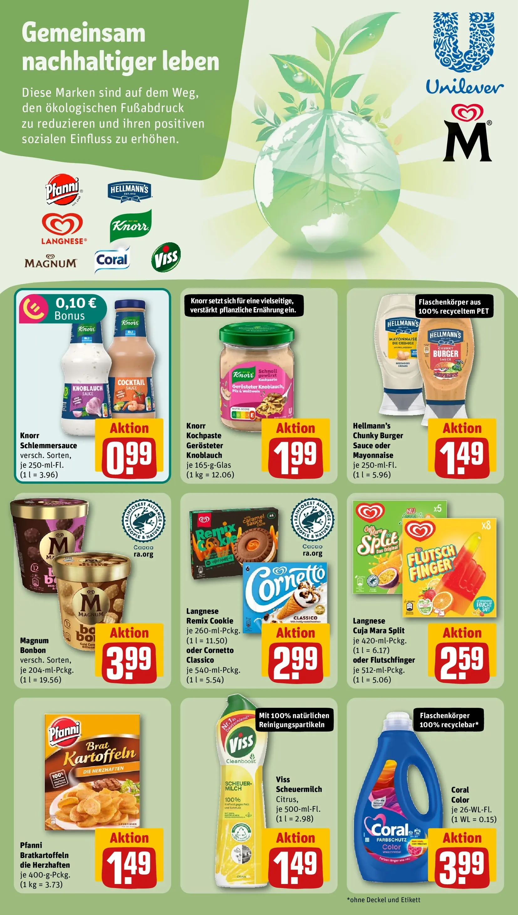 REWE Prospekt ab 08.06.2026 zum Blättern » Angebote | Seite: 21 | Produkte: Langnese, Knorr, Mayonnaise, Waschmittel