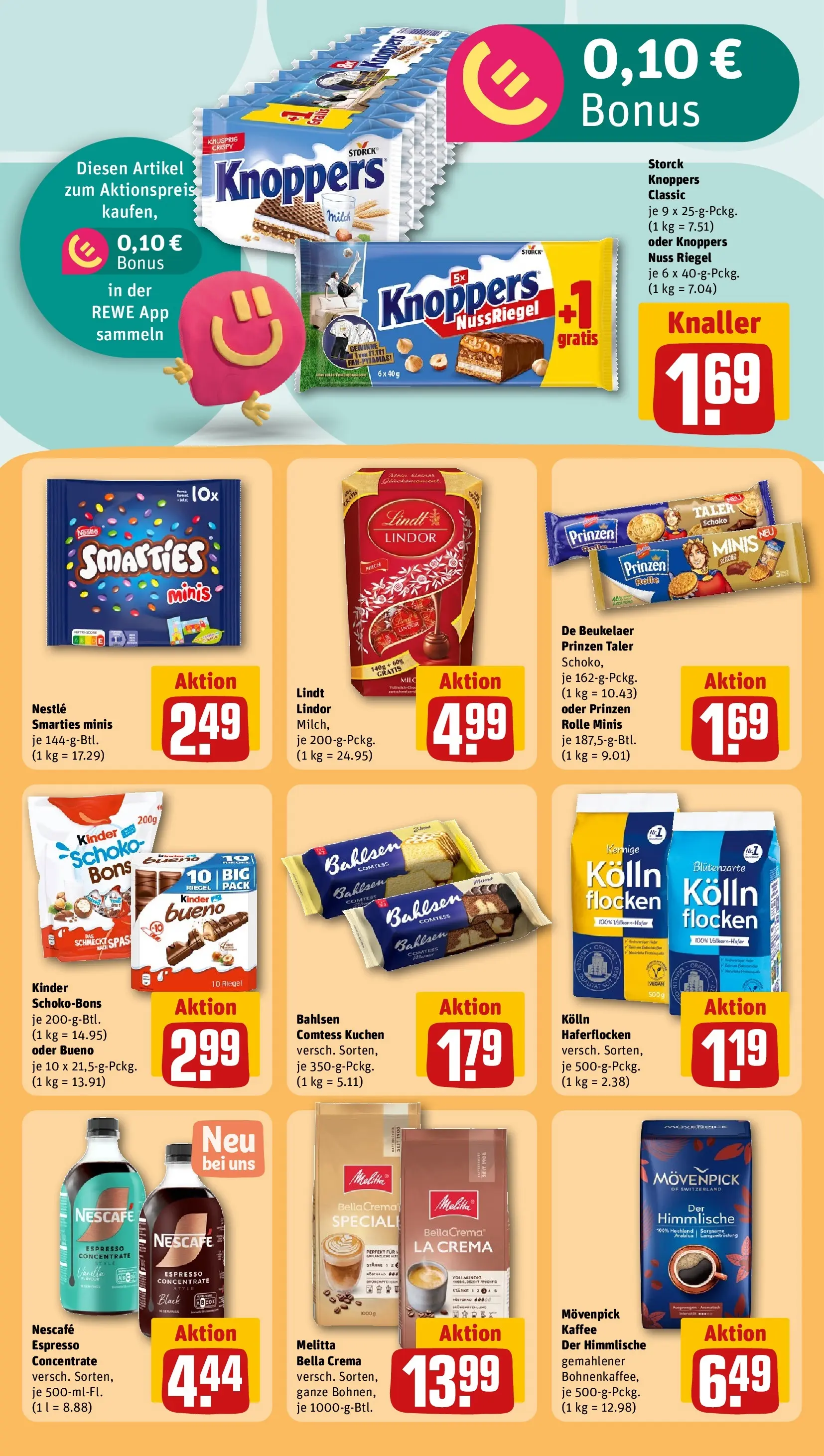 REWE Prospekt ab 08.06.2026 zum Blättern » Angebote | Seite: 23 | Produkte: Melitta, Kaffee, Kinder bueno, Kuchen