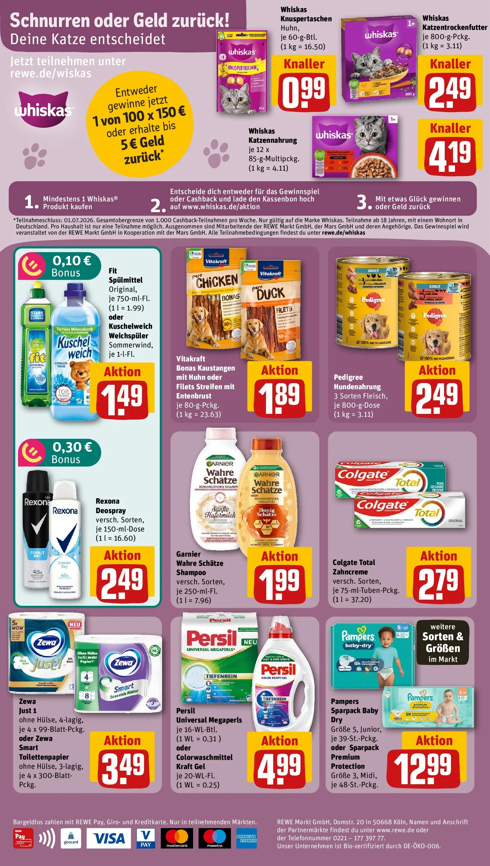 REWE Prospekt ab 08.06.2026 zum Blättern » Angebote | Seite: 24 | Produkte: Kuschelweich, Shampoo, Deodorant, Persil