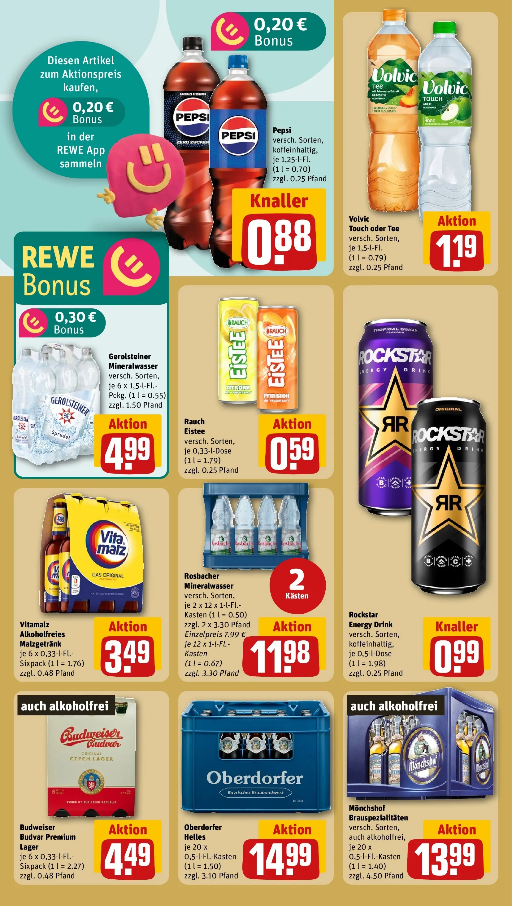 REWE Prospekt ab 08.06.2026 zum Blättern » Angebote | Seite: 18 | Produkte: Monchshof, Äpfel, Zucker, Fruchtsaft