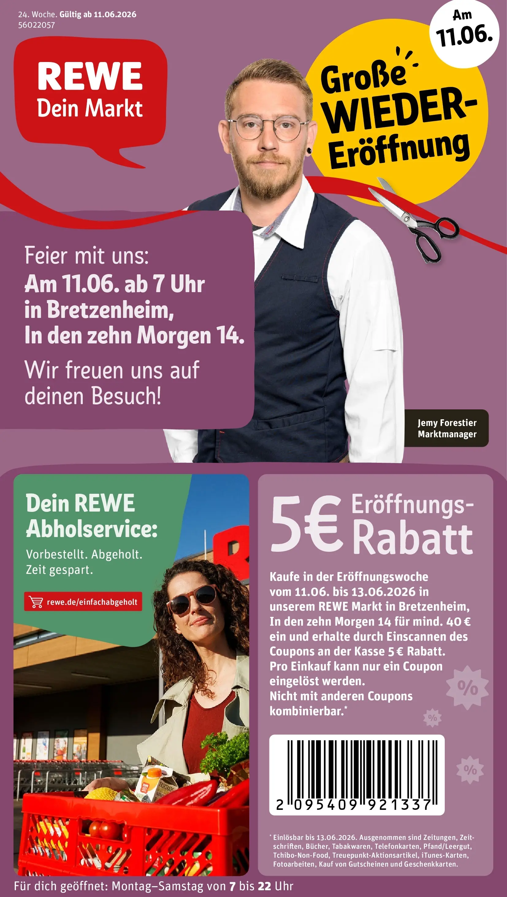 REWE Prospekt ab 08.06.2026 zum Blättern » Angebote | Seite: 1 | Produkte: Uhr