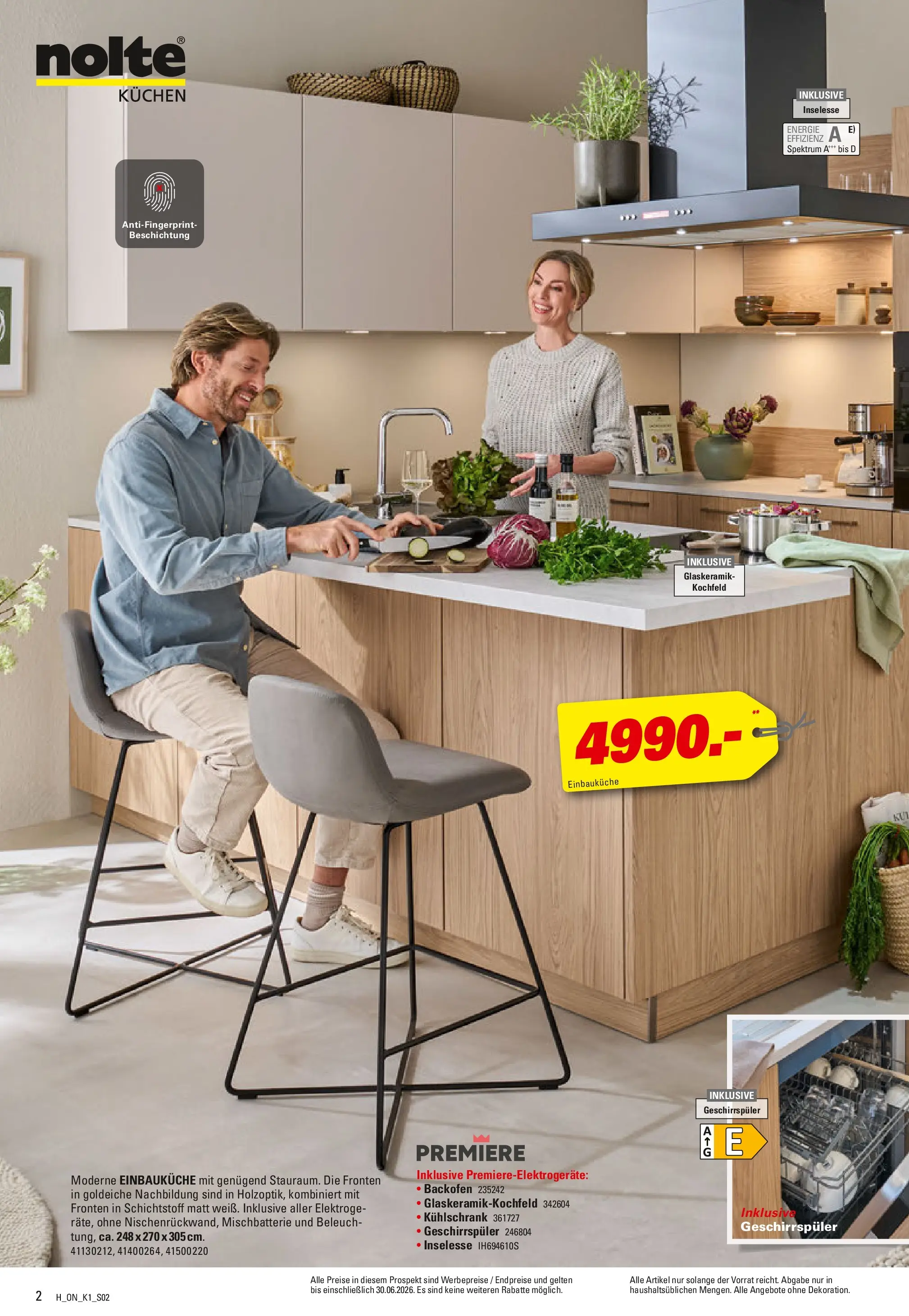 Höffner Prospekt Barsbüttel (ab 06.05.2026) zum Blättern | Seite: 2 | Produkte: Geschirrspüler, Einbauküche, Kochfeld, Backofen