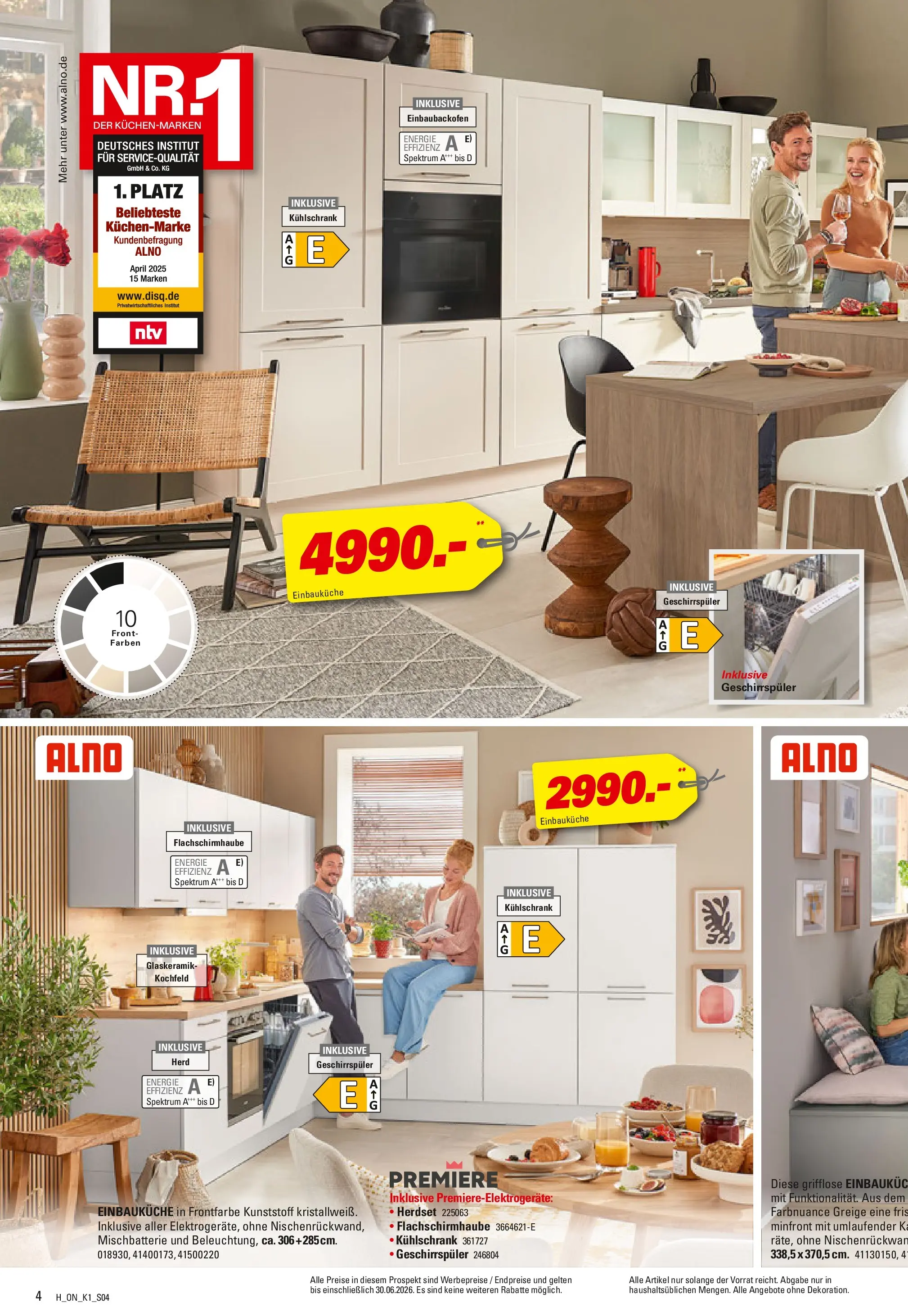 Höffner Prospekt Barsbüttel (ab 06.05.2026) zum Blättern | Seite: 4 | Produkte: Geschirrspüler, Einbauküche, Kühlschrank, Kochfeld
