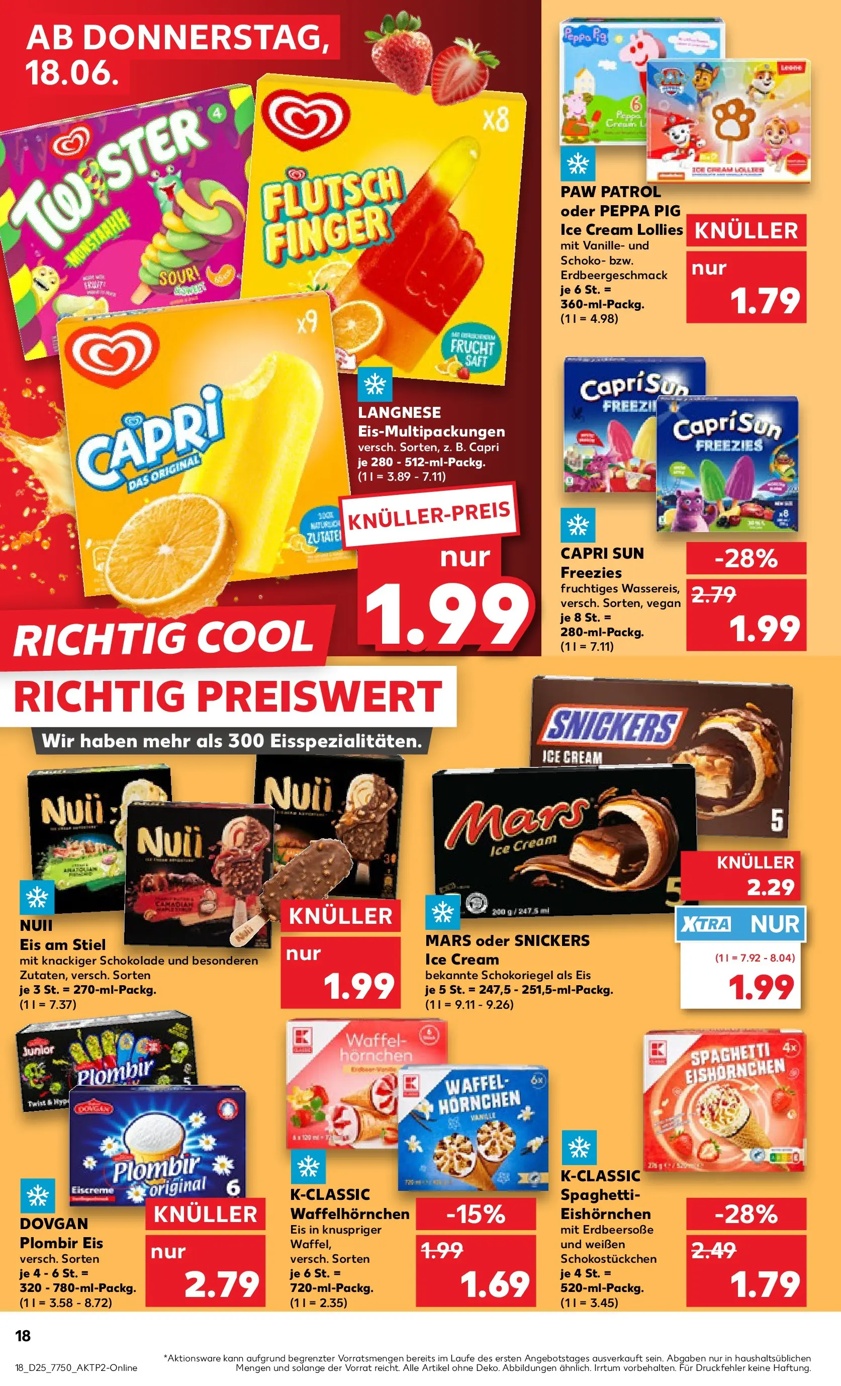 Prospekt Kaufland ab 14.06.2026 ยป Angebote und Werbung Online | Seite: 27 | Produkte: Langnese, Schokolade, Snickers, Eis Prospekt Kaufland ab 14.06.2026 ยป Angebote Online zum Blรคttern | Seite: 27 | Produkte: Langnese, Schokolade, Snickers, Eis