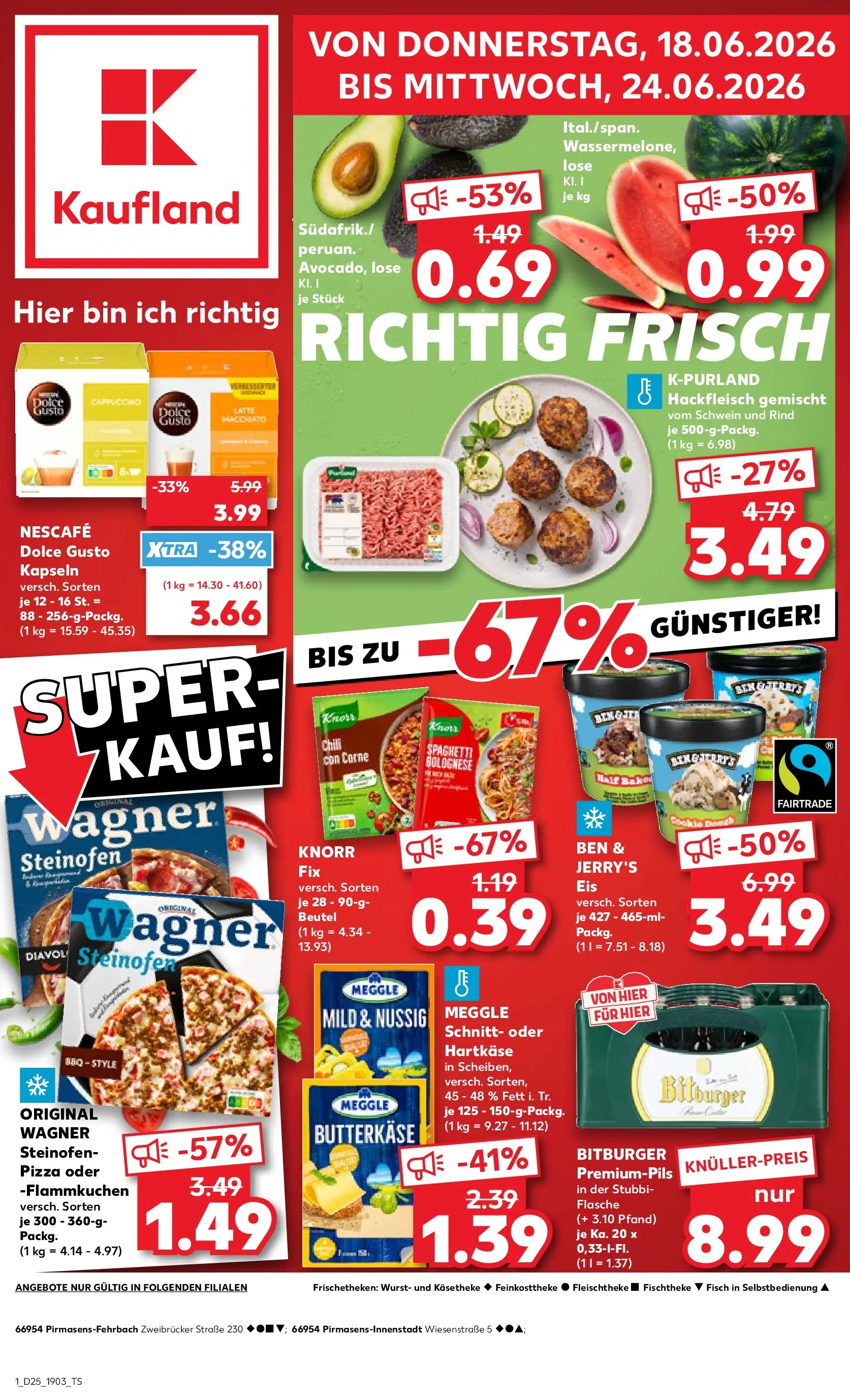 Prospekt Kaufland ab 14.06.2026 » Angebote Online zum Blättern | Seite: 10 | Produkte: Knorr fix, Avocado, Wurst, Dolce gusto