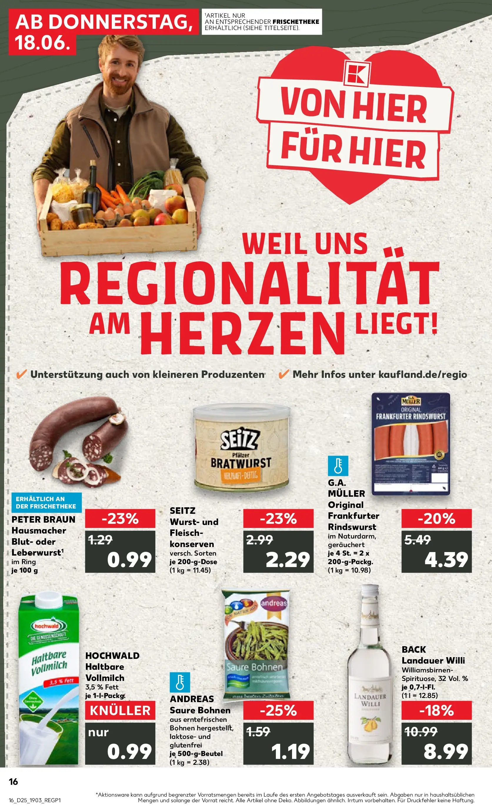 Prospekt Kaufland ab 14.06.2026 » Angebote Online zum Blättern | Seite: 25 | Produkte: Bratwurst, Wurst, Fleisch