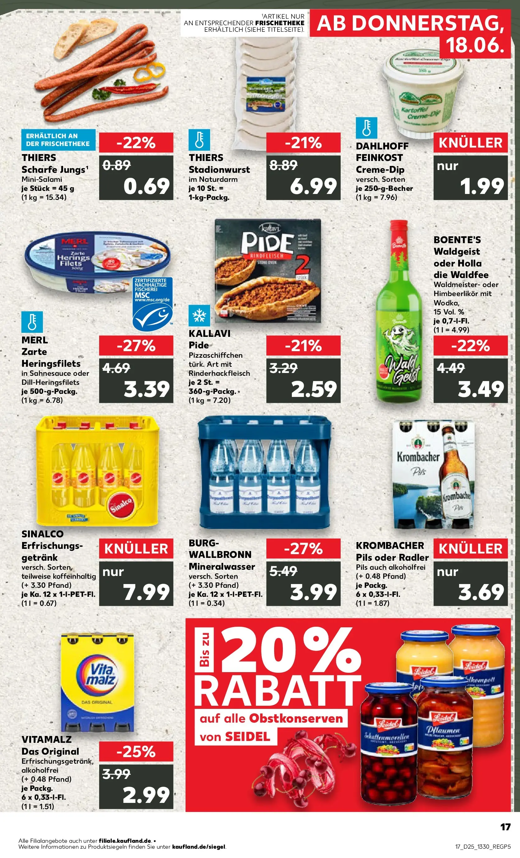 Prospekt Kaufland ab 14.06.2026 ยป Angebote und Werbung Online | Seite: 26 | Produkte: Sinalco, Mineralwasser, Radler, Salami Prospekt Kaufland ab 14.06.2026 ยป Angebote Online zum Blรคttern | Seite: 26 | Produkte: Sinalco, Mineralwasser, Radler, Salami