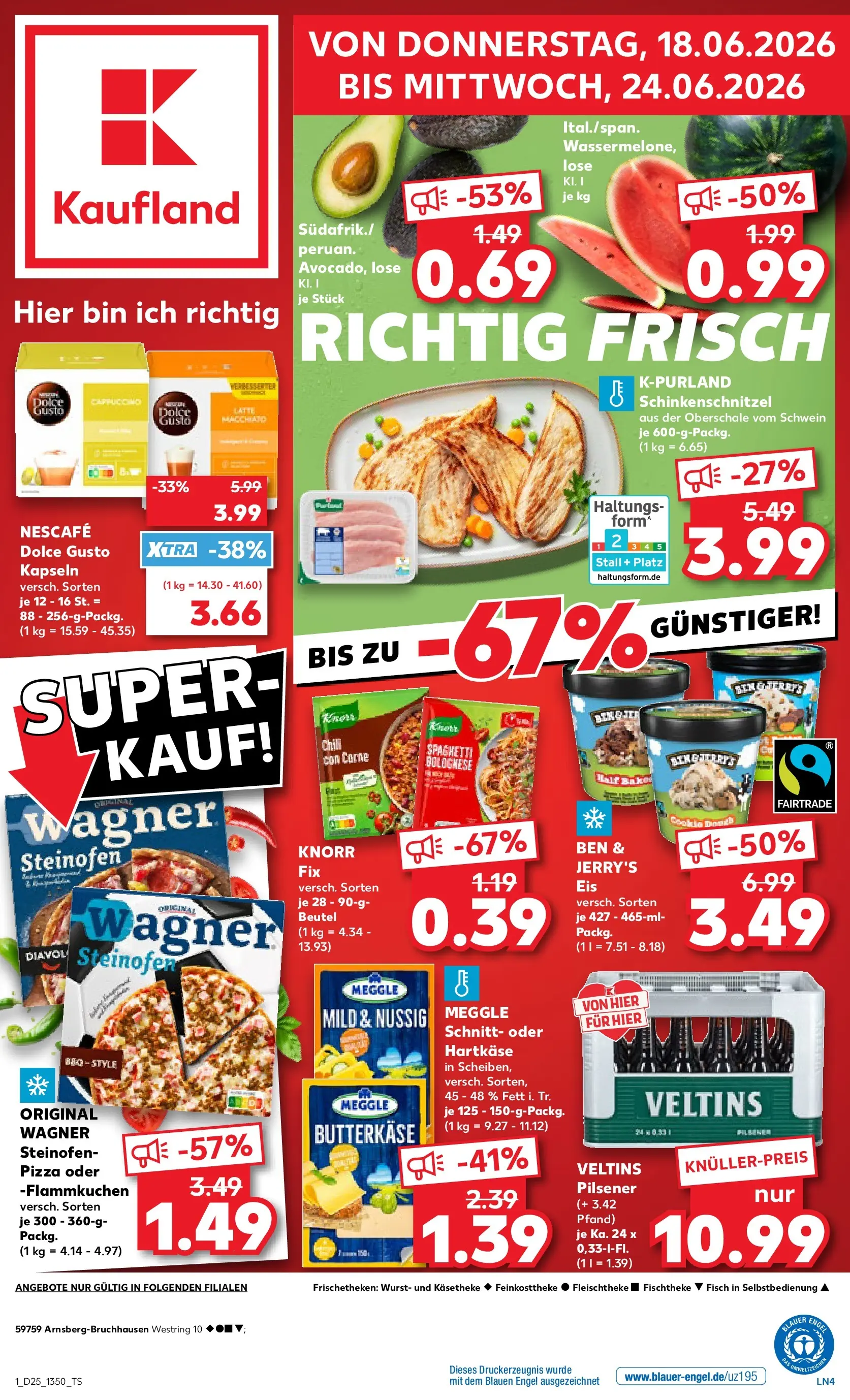 Prospekt Kaufland ab 14.06.2026 » Angebote Online zum Blättern | Seite: 6 | Produkte: Knorr fix, Chili, Pizza, Veltins