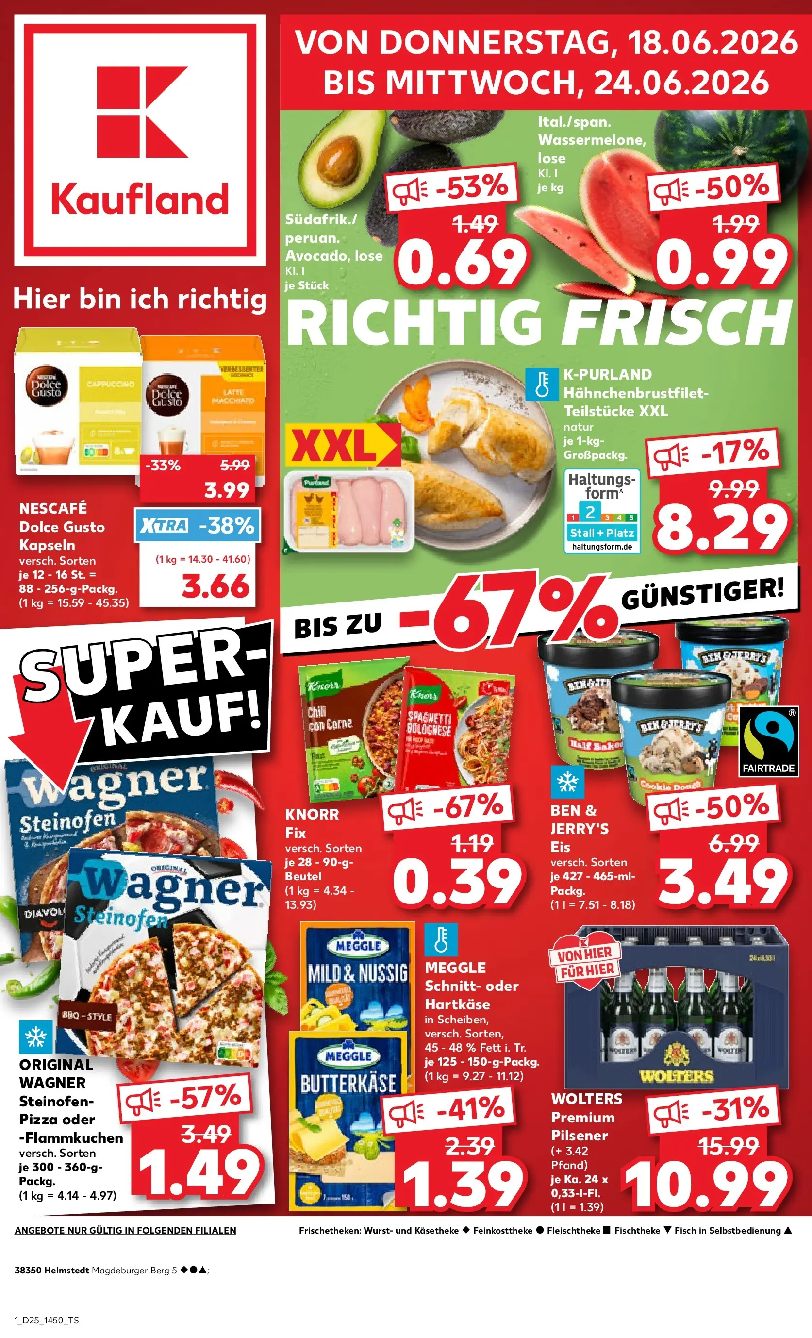 Prospekt Kaufland ab 14.06.2026 ยป Angebote und Werbung Online | Seite: 10 | Produkte: Knorr fix, Fisch, Wurst, Dolce gusto Prospekt Kaufland ab 14.06.2026 ยป Angebote Online zum Blรคttern | Seite: 10 | Produkte: Knorr fix, Fisch, Wurst, Dolce gusto