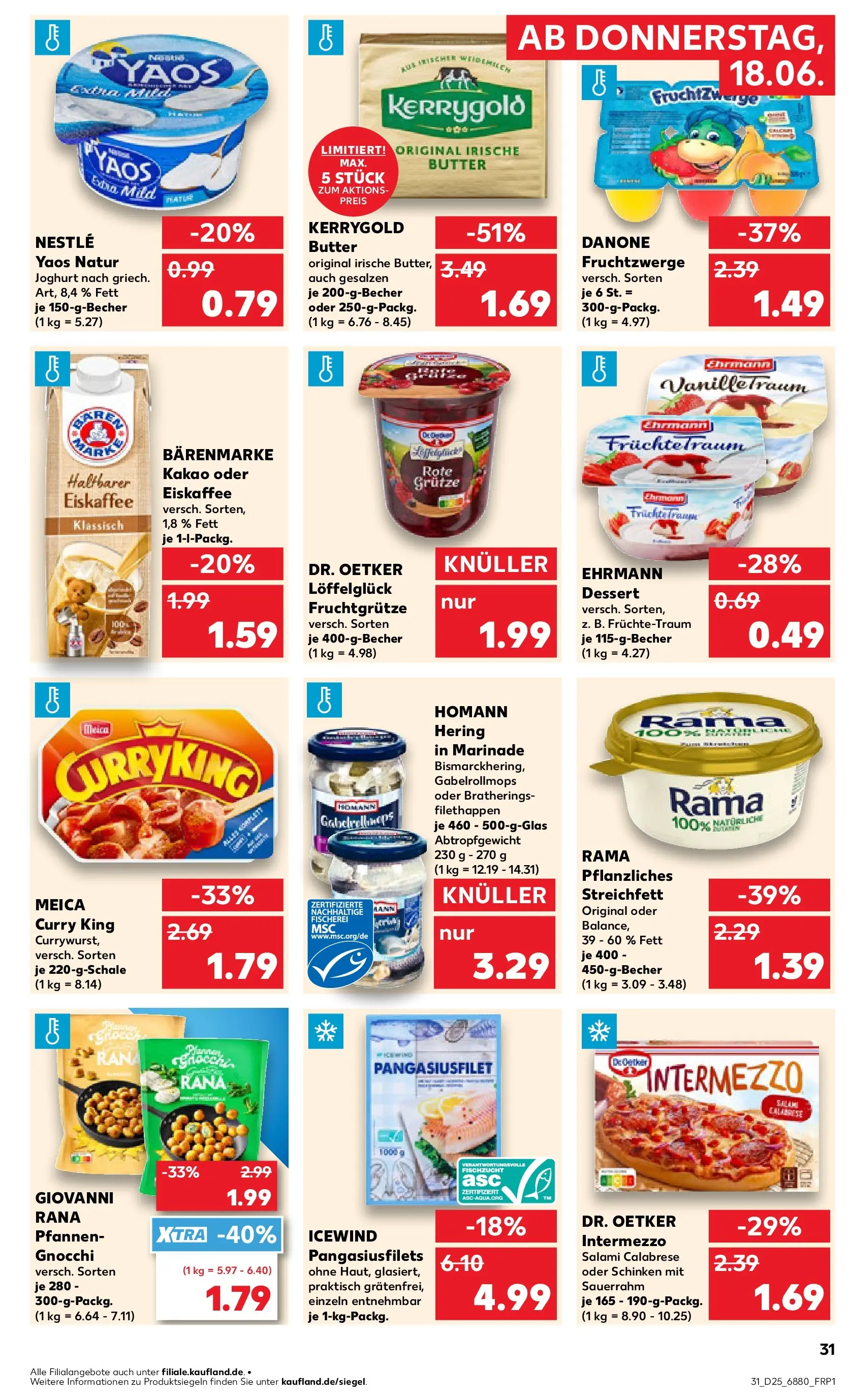 Prospekt Kaufland ab 14.06.2026 ยป Angebote und Werbung Online | Seite: 40 | Produkte: Butter, Fruchtzwerge, Salami, Sauerrahm Prospekt Kaufland ab 14.06.2026 ยป Angebote Online zum Blรคttern | Seite: 40 | Produkte: Butter, Fruchtzwerge, Salami, Sauerrahm
