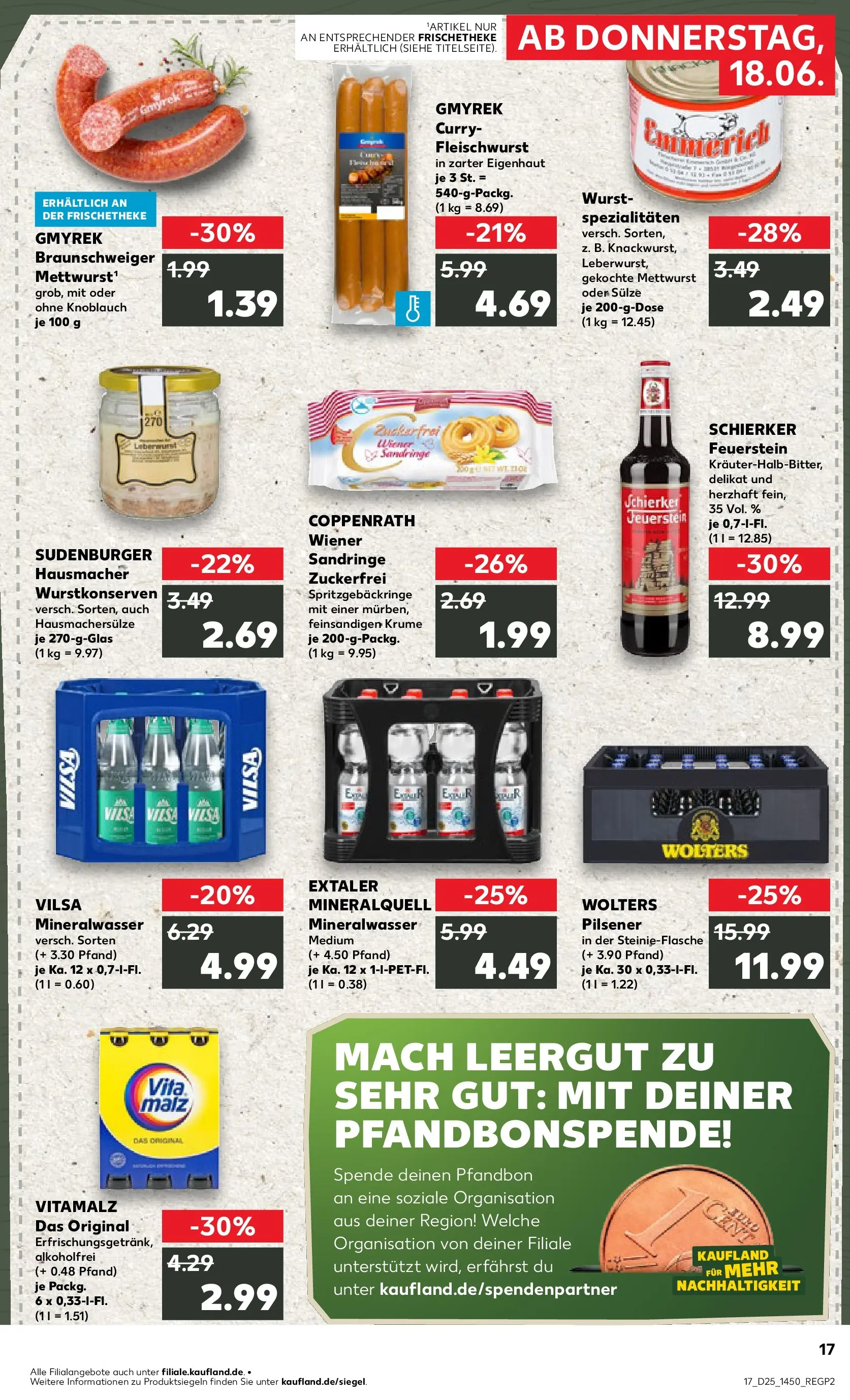Prospekt Kaufland ab 14.06.2026 ยป Angebote und Werbung Online | Seite: 26 | Produkte: Mineralwasser, Wurst, Knoblauch Prospekt Kaufland ab 14.06.2026 ยป Angebote Online zum Blรคttern | Seite: 26 | Produkte: Mineralwasser, Wurst, Knoblauch