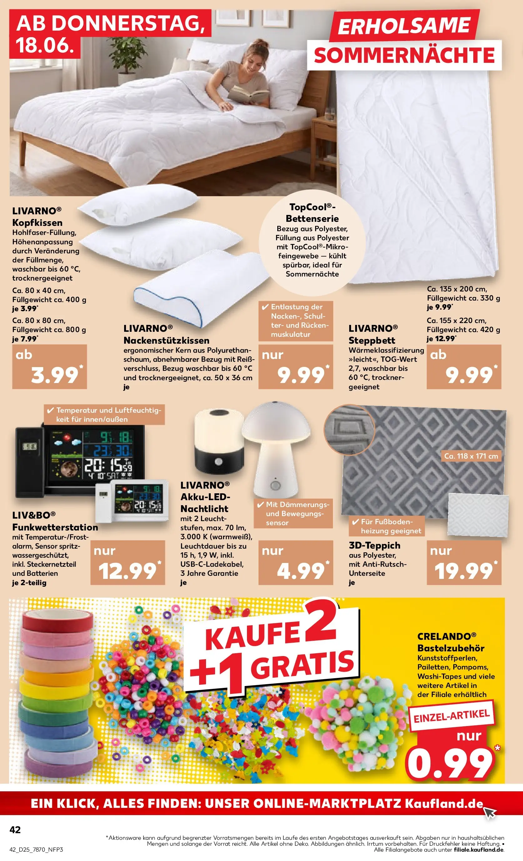 Prospekt Kaufland ab 14.06.2026 » Angebote Online zum Blättern | Seite: 47 | Produkte: Trockner, Batterien, Kopfkissen, Nachtlicht