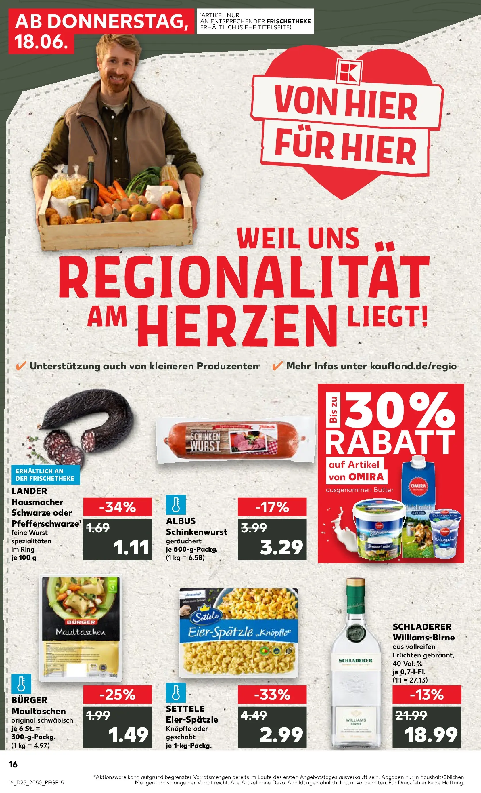 Prospekt Kaufland ab 14.06.2026 ยป Angebote und Werbung Online | Seite: 25 | Produkte: Butter, Wurst, Schinken, Maultaschen Prospekt Kaufland ab 14.06.2026 ยป Angebote Online zum Blรคttern | Seite: 25 | Produkte: Butter, Wurst, Schinken, Maultaschen