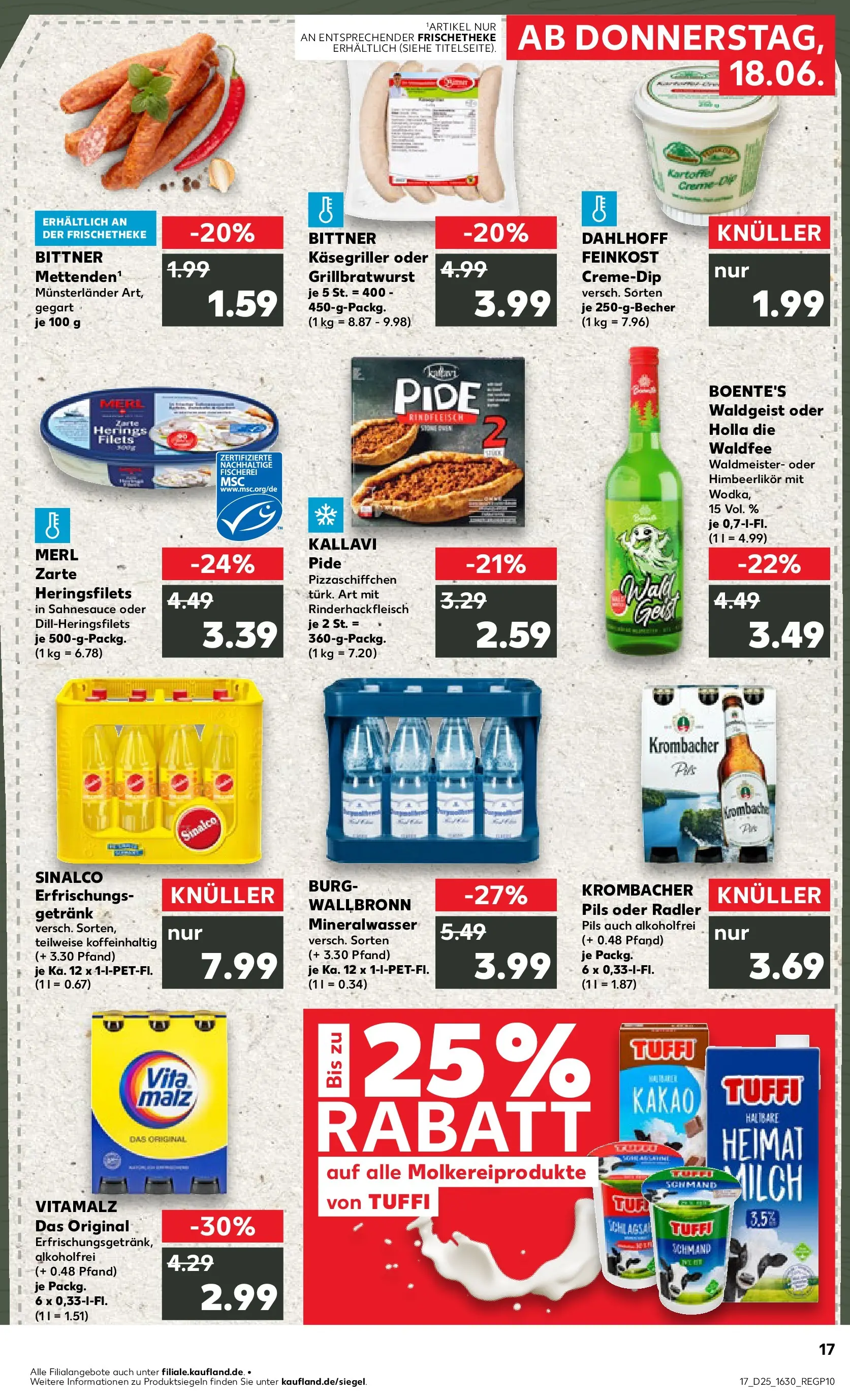 Prospekt Kaufland ab 14.06.2026 » Angebote Online zum Blättern | Seite: 26 | Produkte: Mineralwasser, Radler, Rindfleisch, Wodka