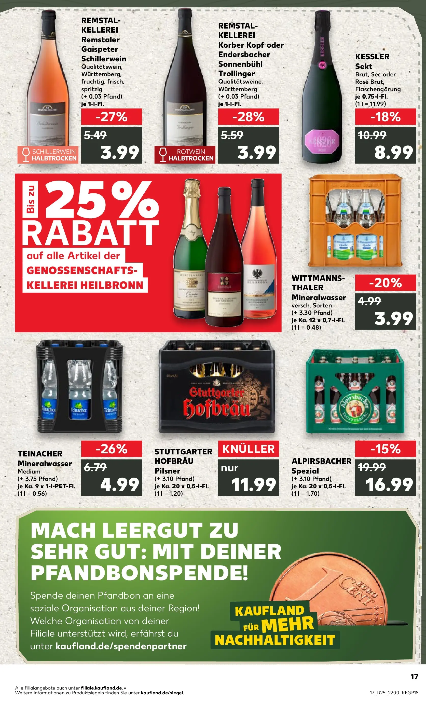 Prospekt Kaufland ab 14.06.2026 » Angebote Online zum Blättern | Seite: 22 | Produkte: Rotwein, Sekt, Mineralwasser