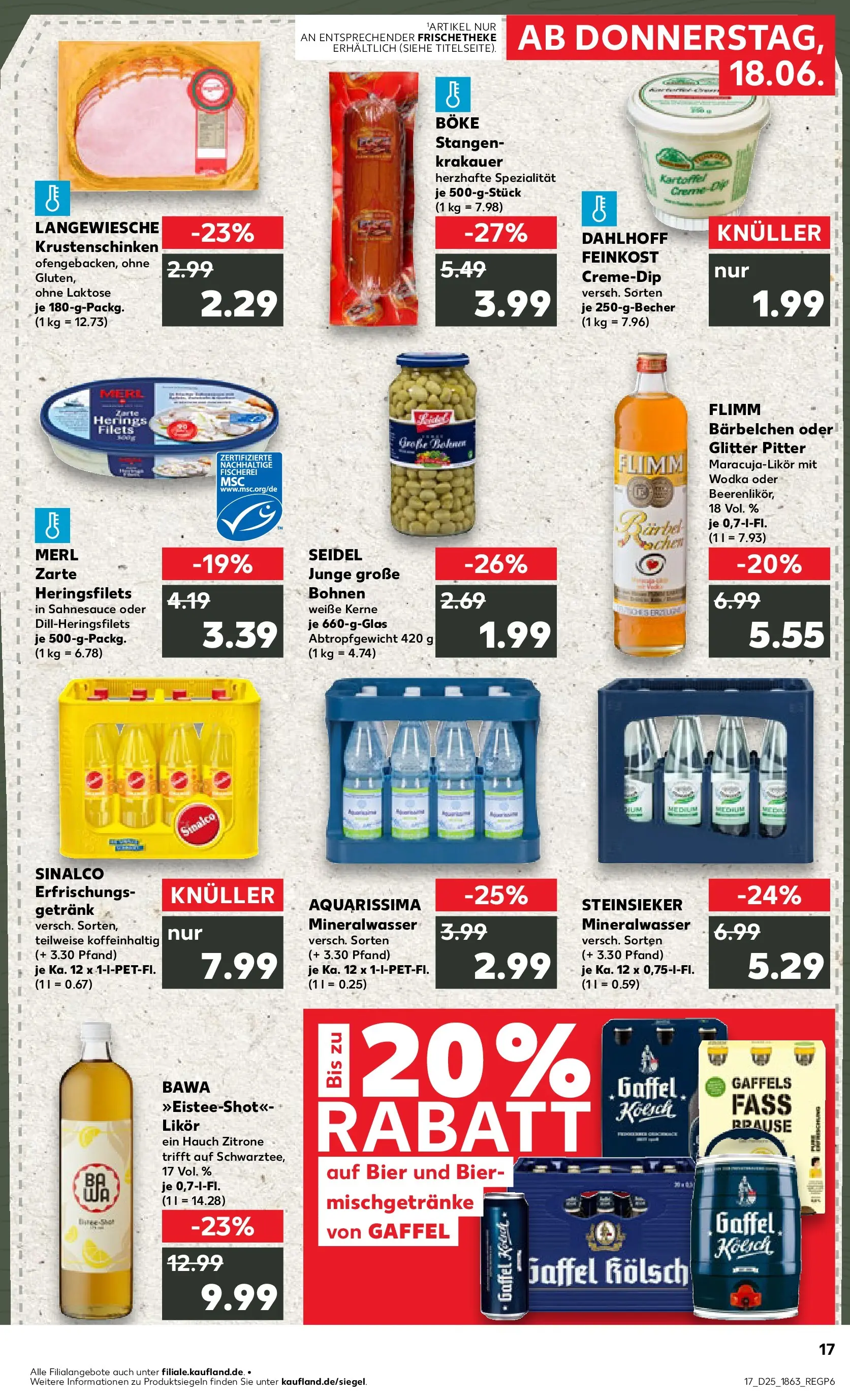 Prospekt Kaufland ab 14.06.2026 ยป Angebote und Werbung Online | Seite: 26 | Produkte: Sinalco, Bier, Likรถr, Mineralwasser Prospekt Kaufland ab 14.06.2026 ยป Angebote Online zum Blรคttern | Seite: 26 | Produkte: Sinalco, Bier, Likรถr, Mineralwasser