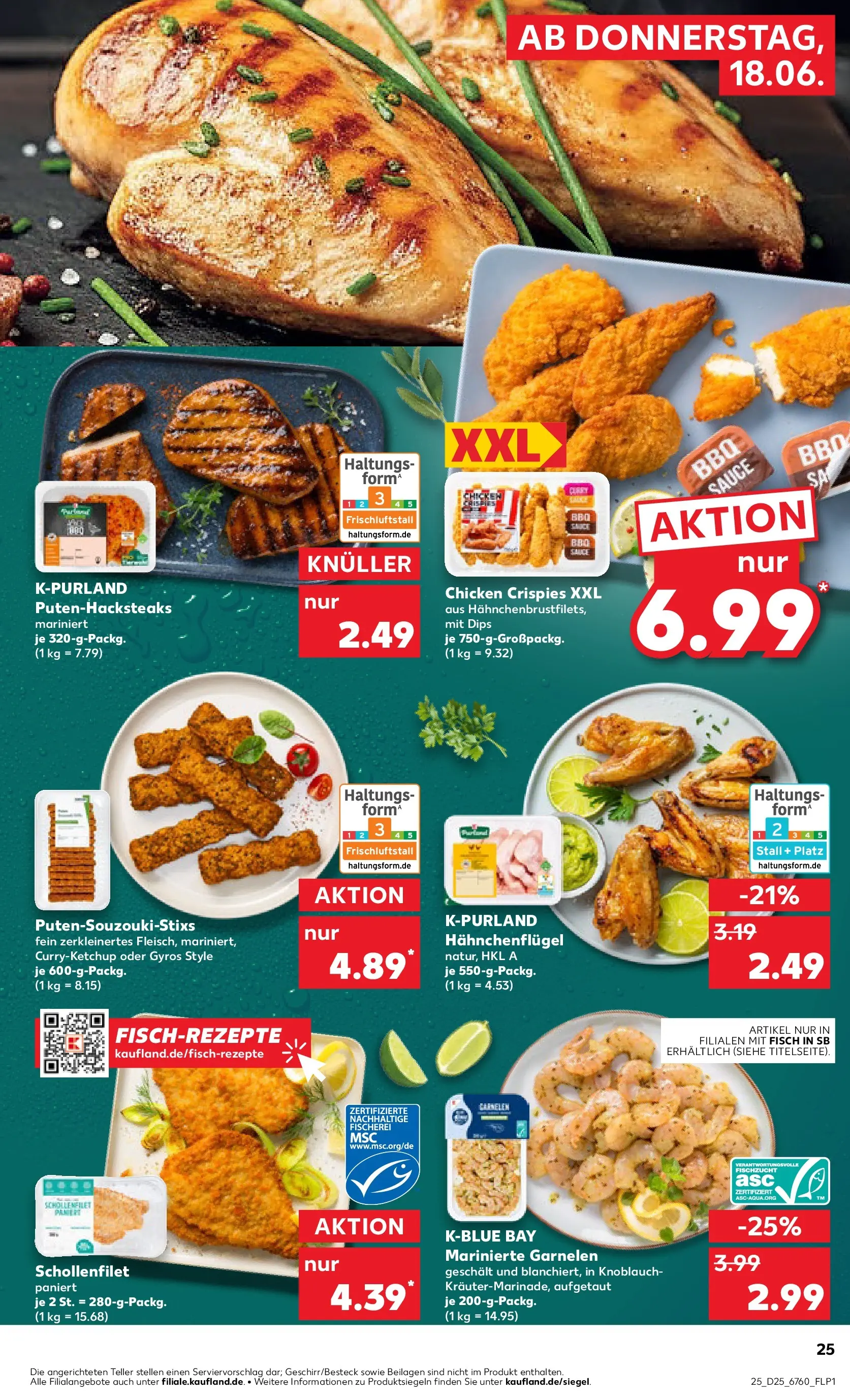 Prospekt Kaufland ab 14.06.2026 » Angebote Online zum Blättern | Seite: 34 | Produkte: Garnelen, Fisch, Gyros, Knoblauch