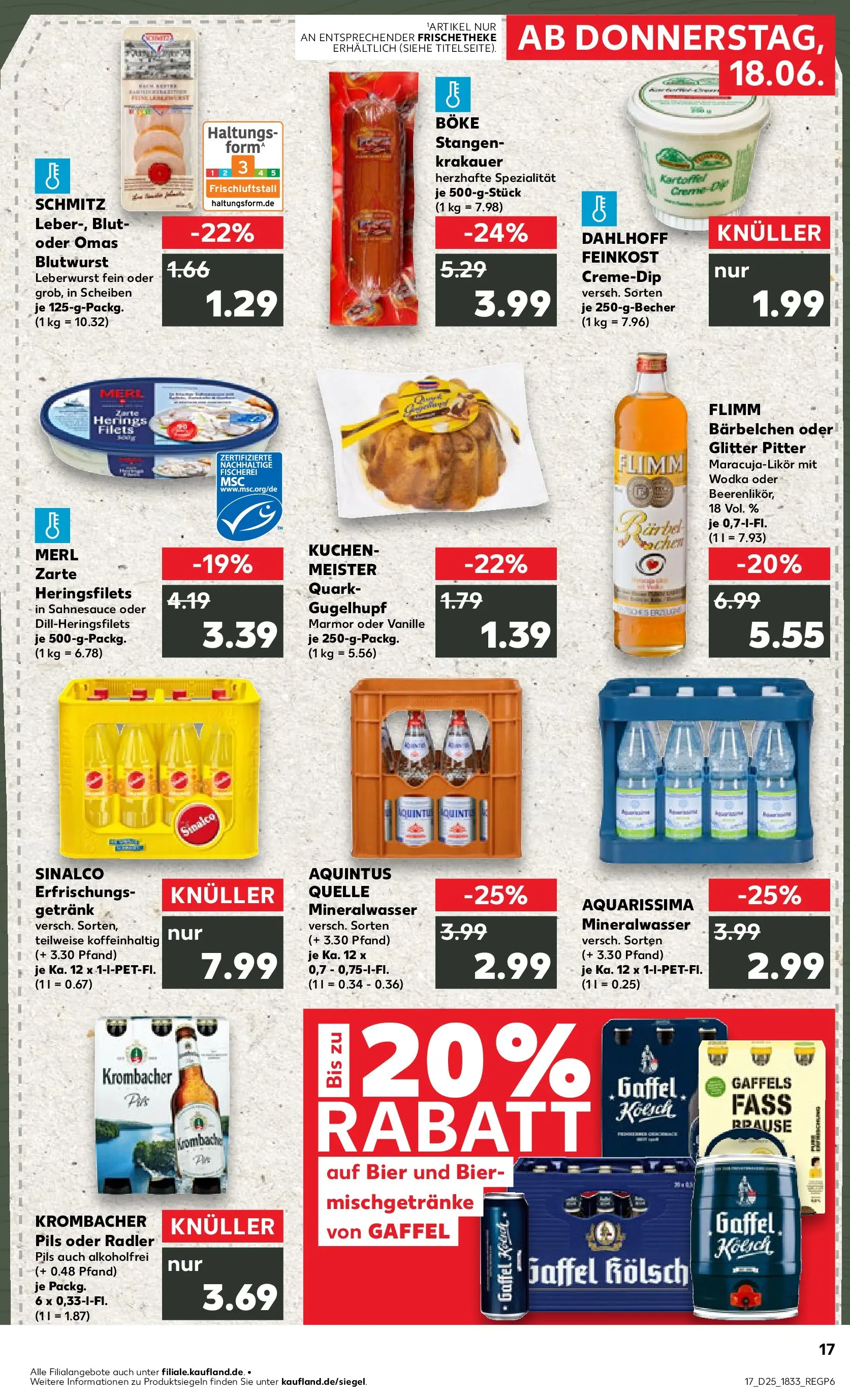 Prospekt Kaufland ab 14.06.2026 ยป Angebote und Werbung Online | Seite: 26 | Produkte: Quark, Mineralwasser, Krombacher, Kuchen Prospekt Kaufland ab 14.06.2026 ยป Angebote Online zum Blรคttern | Seite: 26 | Produkte: Quark, Mineralwasser, Krombacher, Kuchen