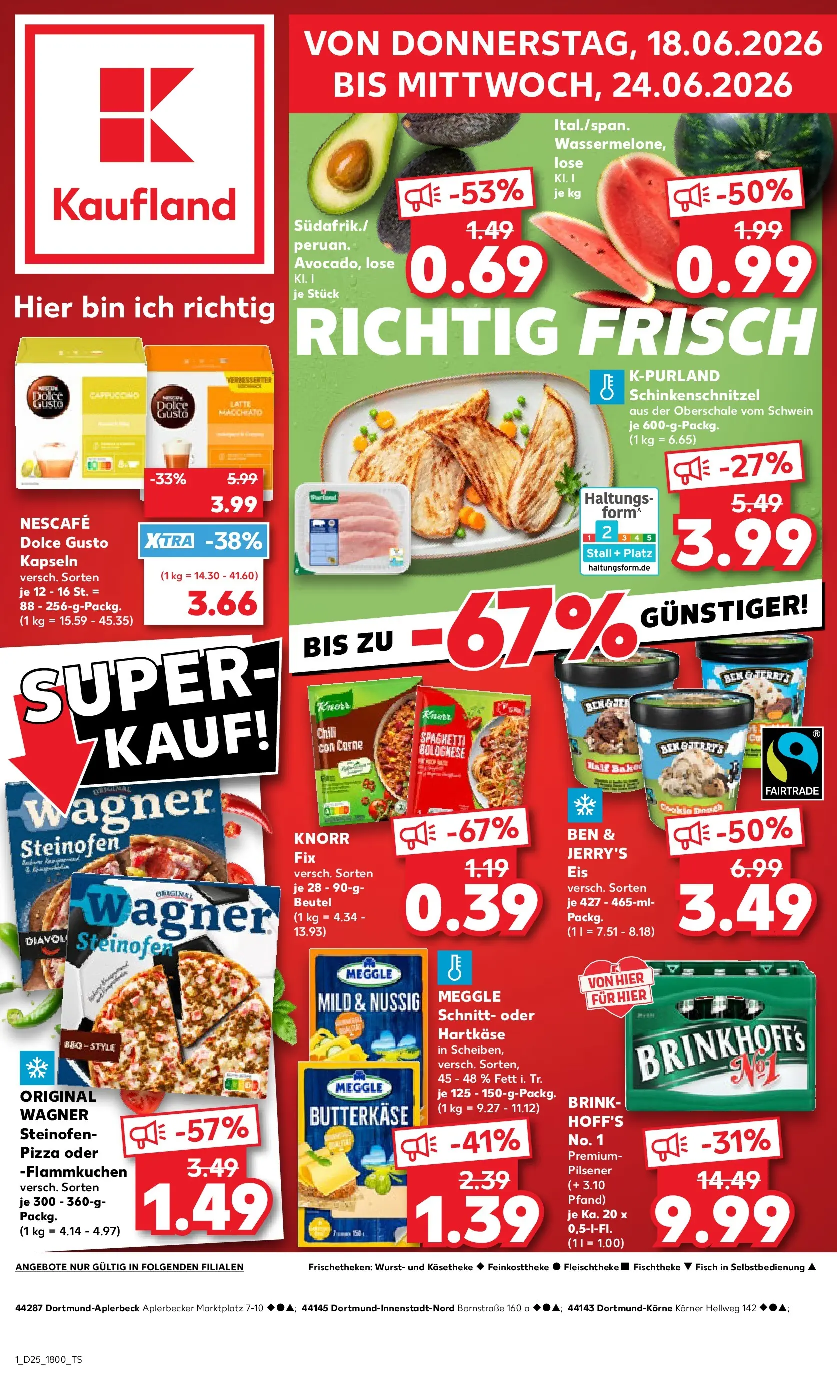 Prospekt Kaufland ab 14.06.2026 ยป Angebote und Werbung Online | Seite: 10 | Produkte: Nescafe, Wassermelone, Dolce Gusto kapseln, Eis Prospekt Kaufland ab 14.06.2026 ยป Angebote Online zum Blรคttern | Seite: 10 | Produkte: Nescafe, Wassermelone, Dolce Gusto kapseln, Eis